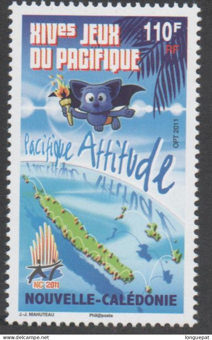 Nelle CALEDONIE -  Sport - Jeux Du Pacifique -Îles, Mascotte, Logo De La Compétition - - Neufs