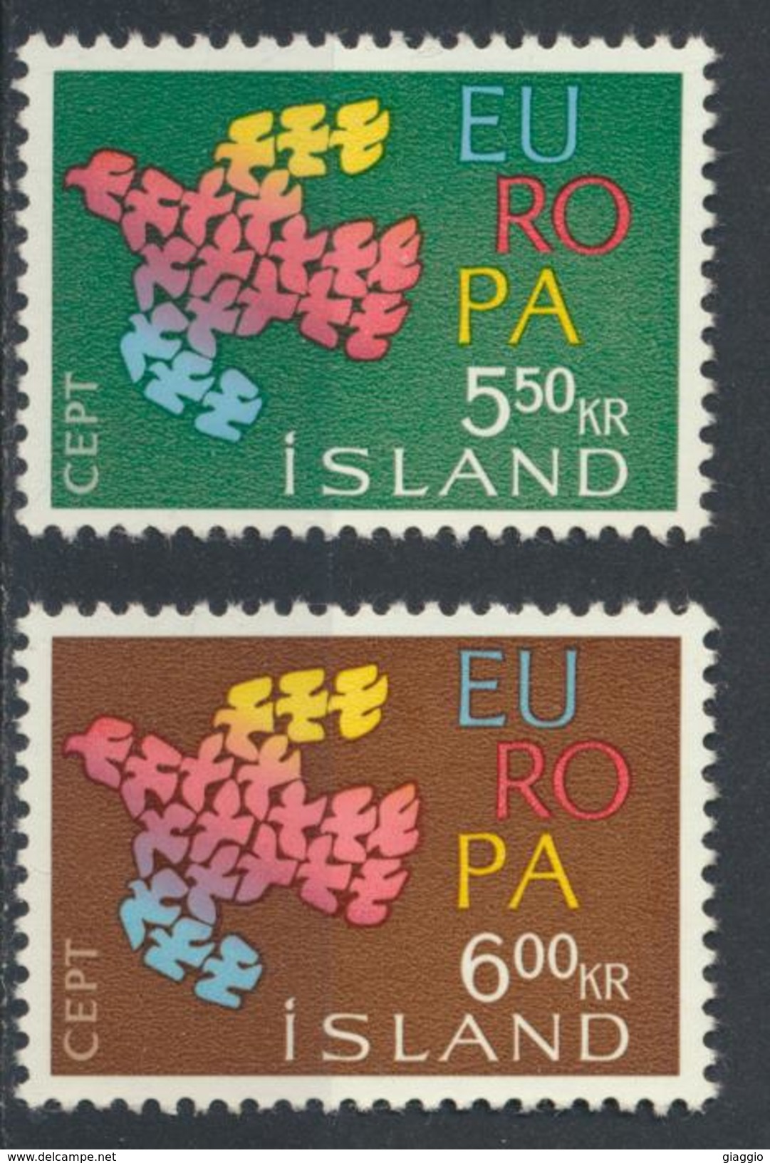 °°° ISLAND - Y&T N°311/12 - 1961 MNH °°° - Neufs
