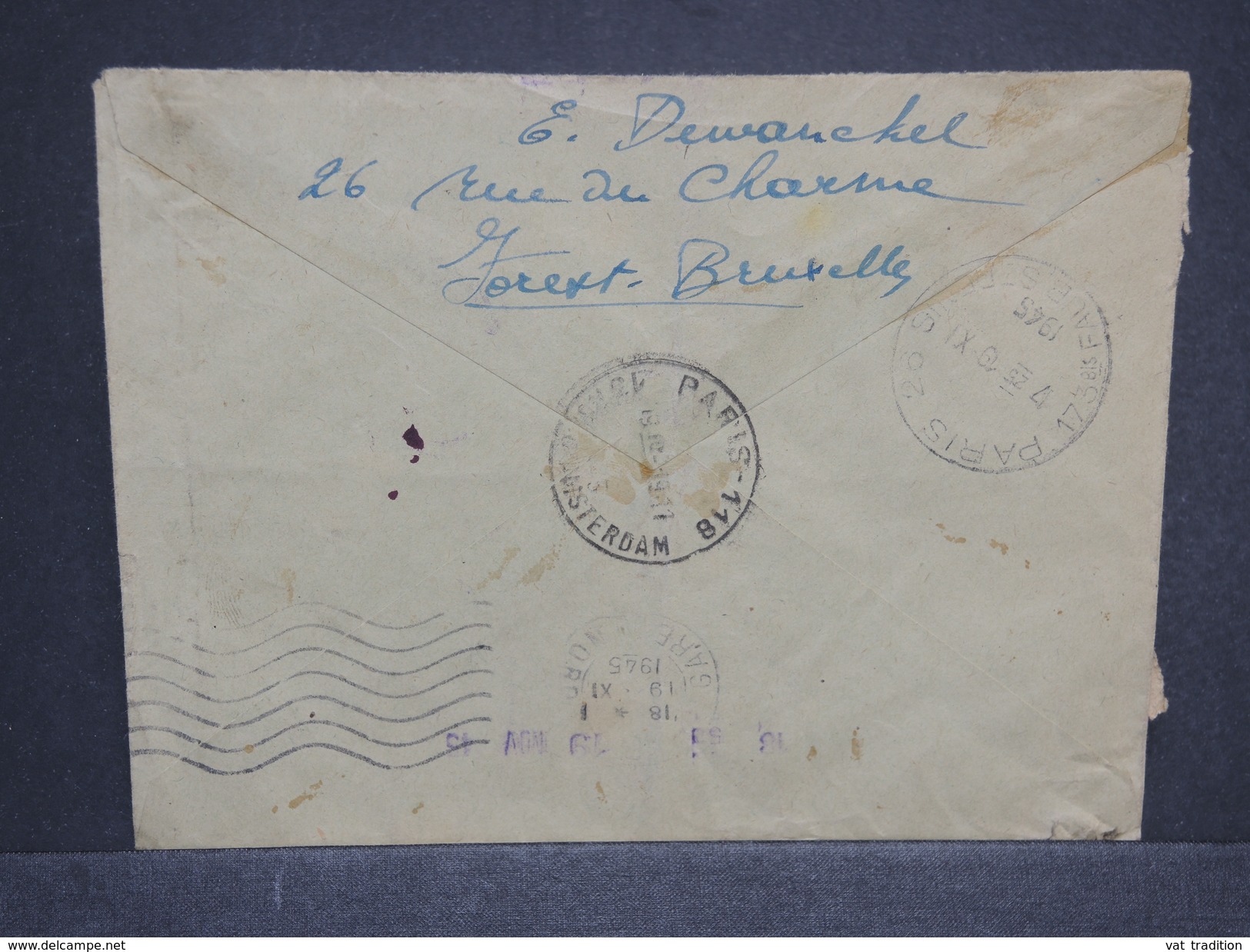 BELGIQUE - Enveloppe Par Exprès De Bruxelles Pour Paris En 1945 - L 6893 - Other & Unclassified