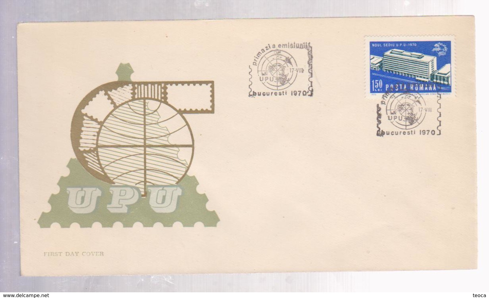 U.P.U-  Fdc Cover, 1974, Roumanie, Rumanien  ROMANIA-FDC 1974 - UPU (Union Postale Universelle)