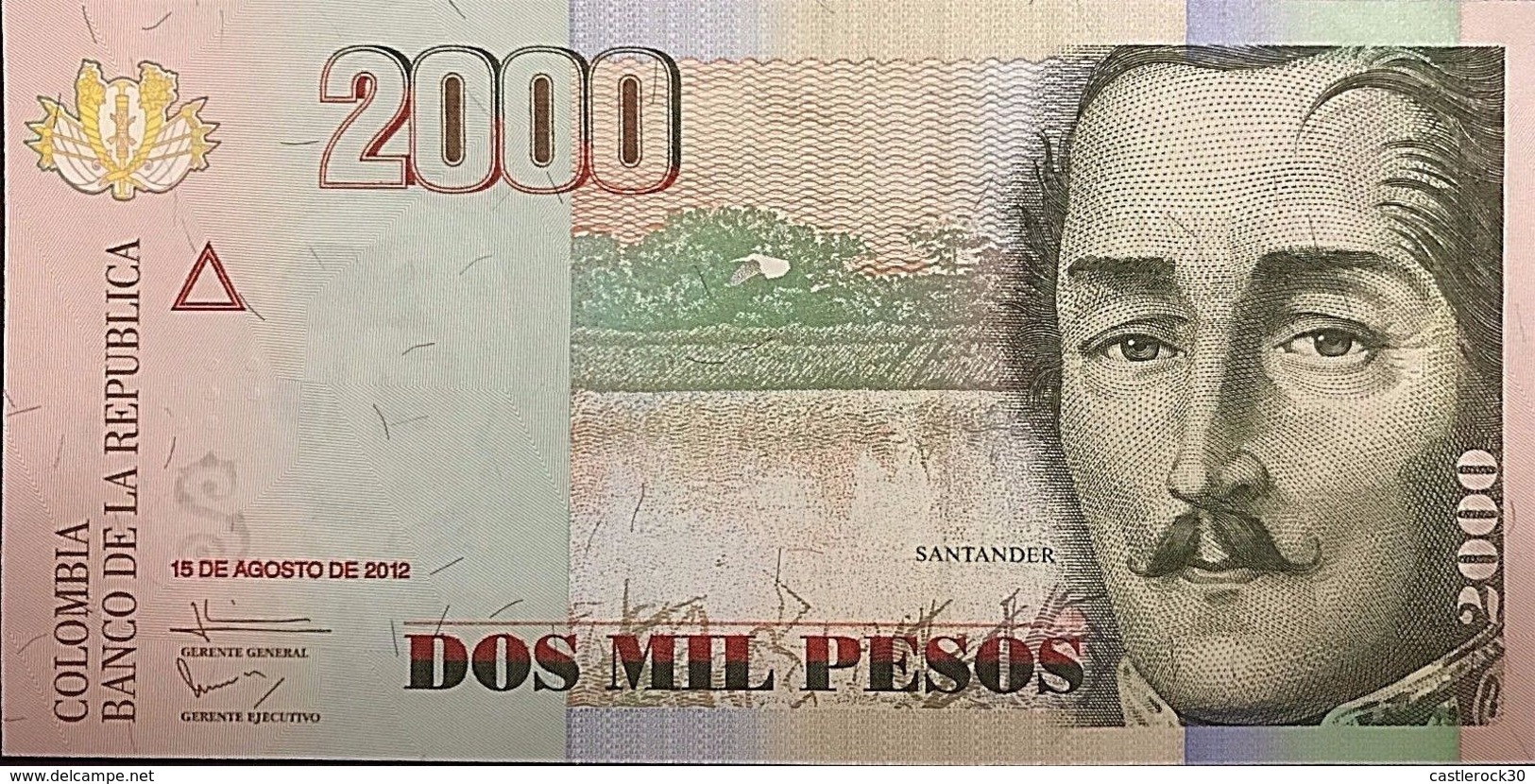 C) COLOMBIA, 2000 PESOS 2012 - 2 PCS NEW UNC - Colombia