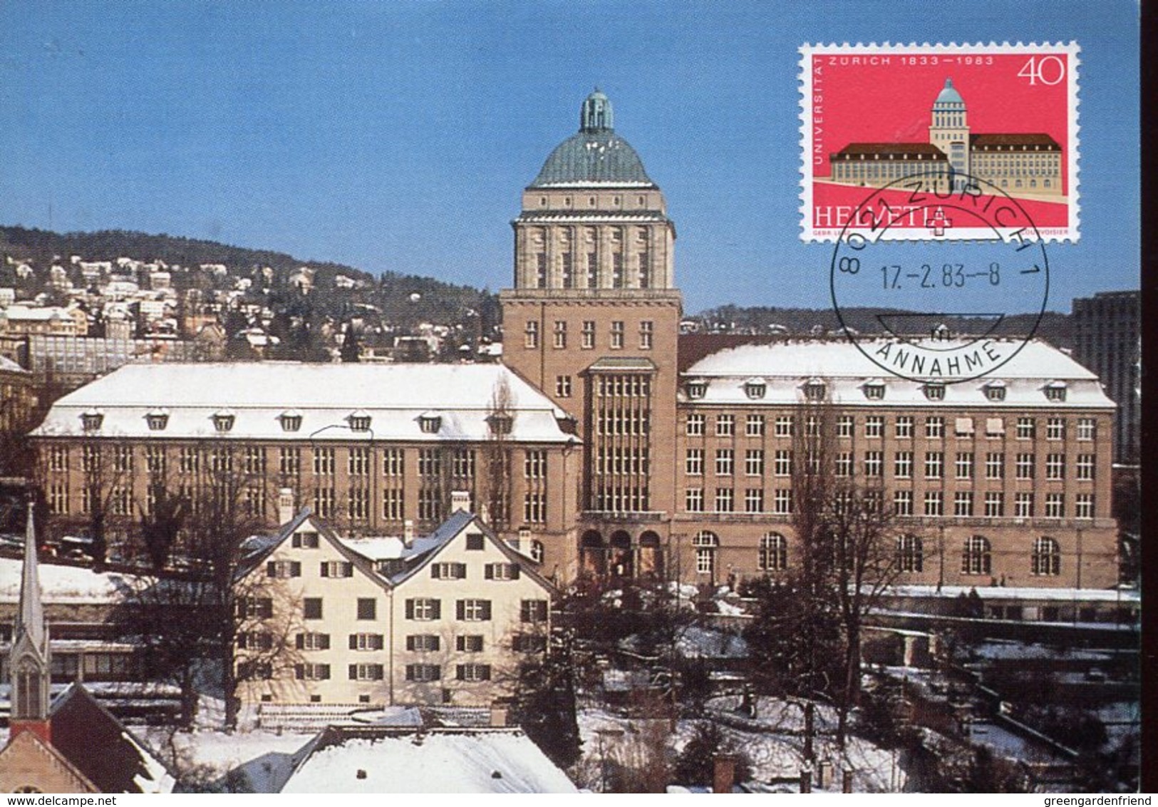 20651 Switzerland, Maximum 1983  Zurich University,  Architecture - Monumenti