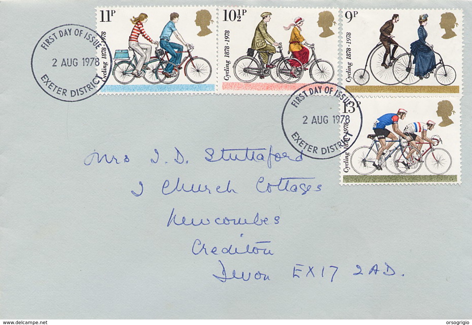 GREAT BRITAIN FDC - CYCLE CYCLING - Cycling