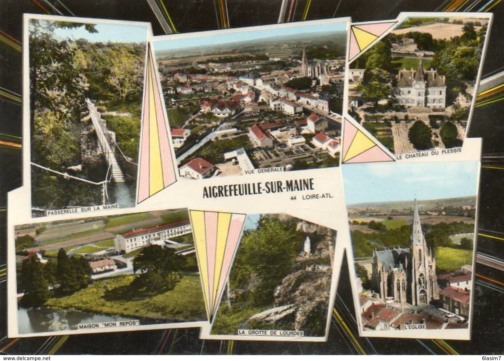 CPSM Dentelée - AIGREFEUILLE-sur-MAINE (44) - Carte Multi-Vues De 1972 - Aigrefeuille-sur-Maine