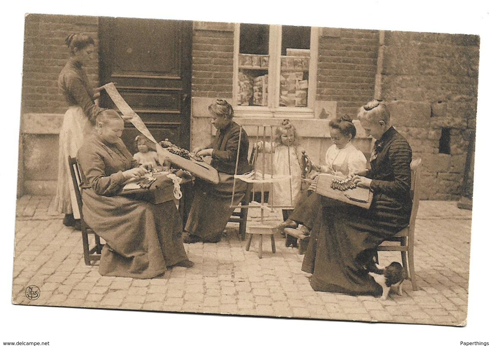 Old Postcard Belgium Dentellieres, Lace Making - Straßenhandel Und Kleingewerbe