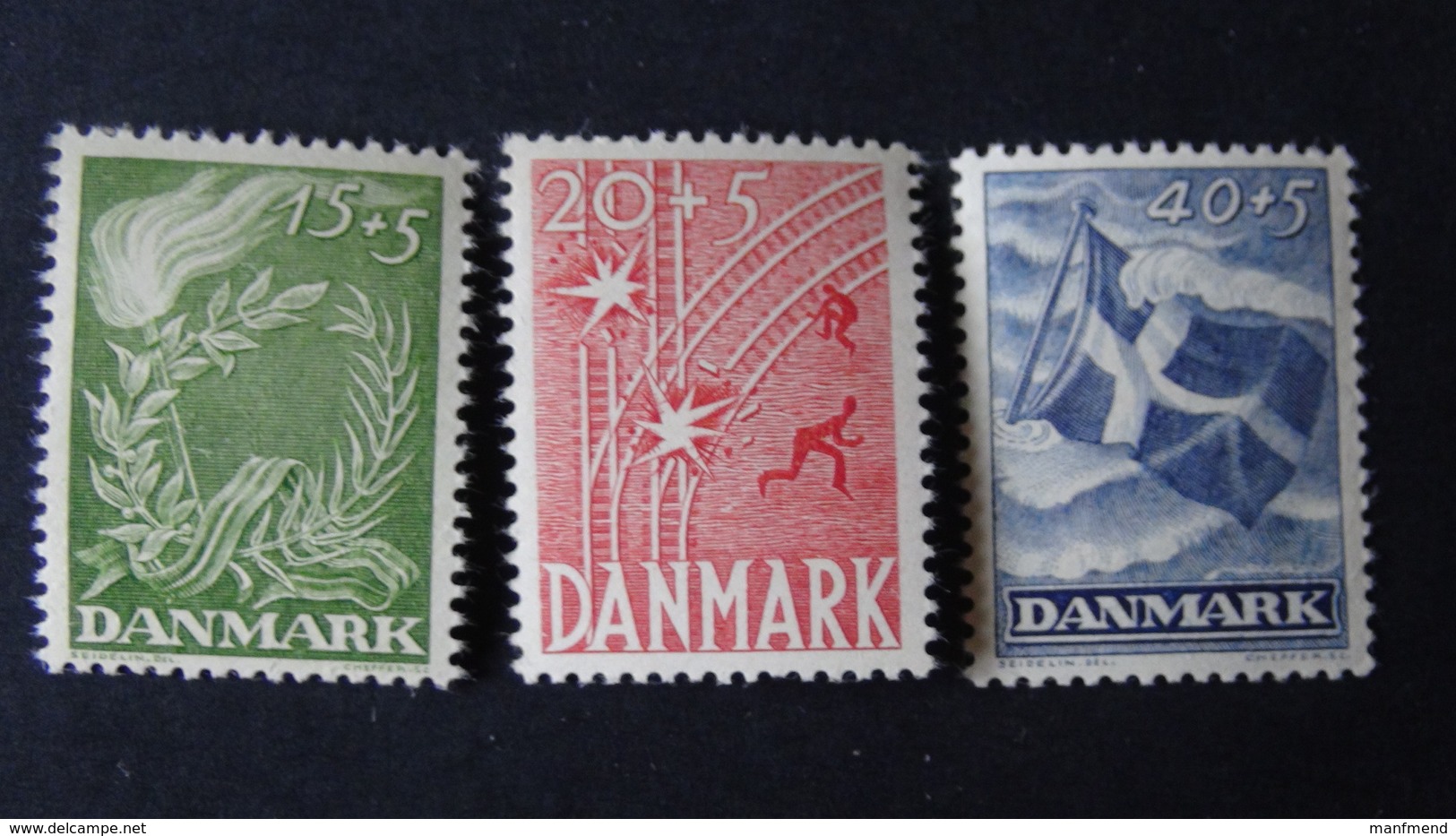 Denmark - 1947 - Mi:295-7**MNH - Look Scan - Ungebraucht