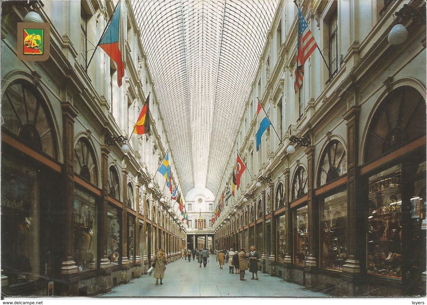 Bruxelles. Galeries St. Hubert  (scan Verso) - Brussel Bij Nacht