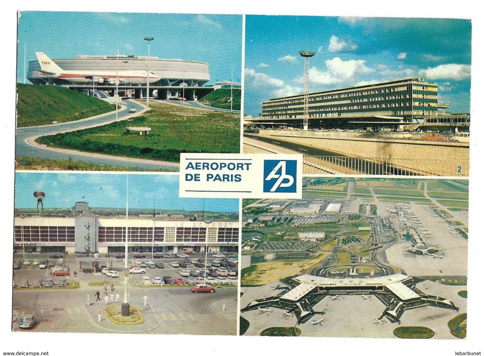 Carte Postale Année 1980 Aéroport De Paris 4 Aérogares - Aerodrome