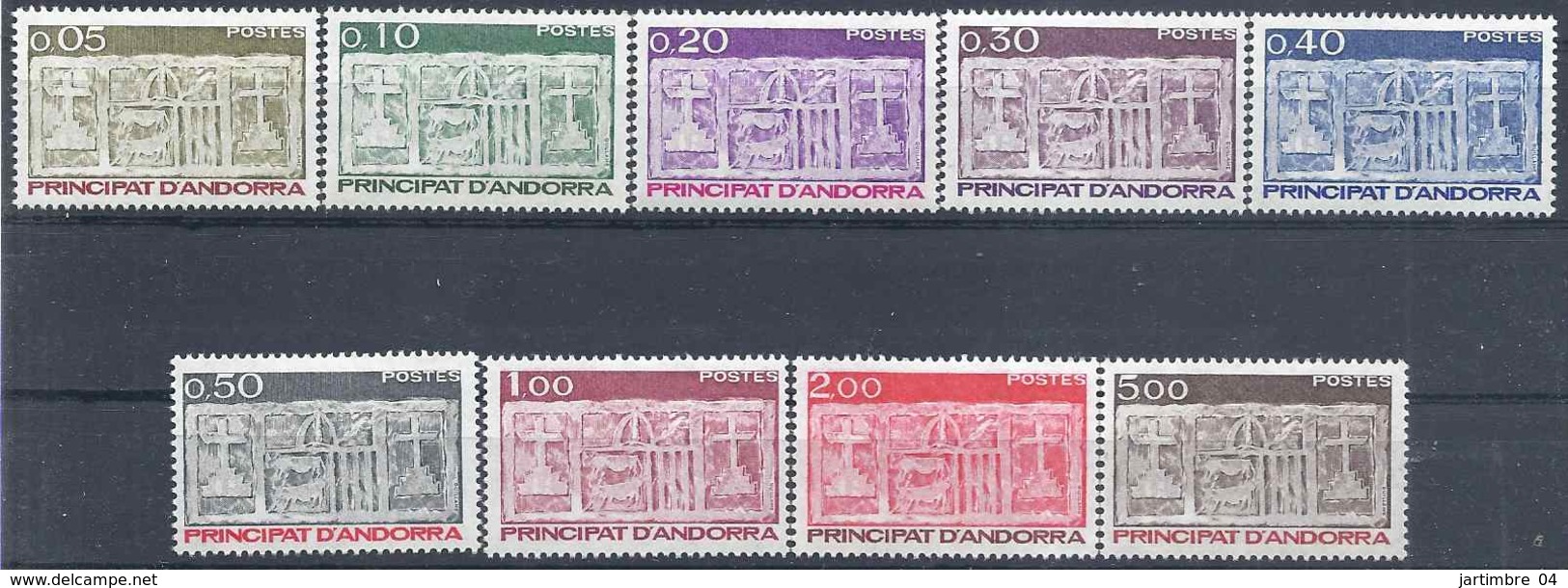 1983 ANDORRE Français 316-24 ** Ecu, Série Courante, Complète - Neufs