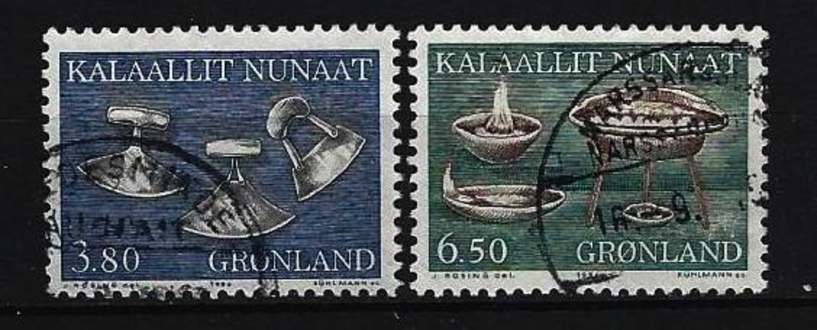 GRÖNLAND Mi-Nr. 165 - 166 Alte Gebrauchsgegenstände Gestempelt - Used Stamps