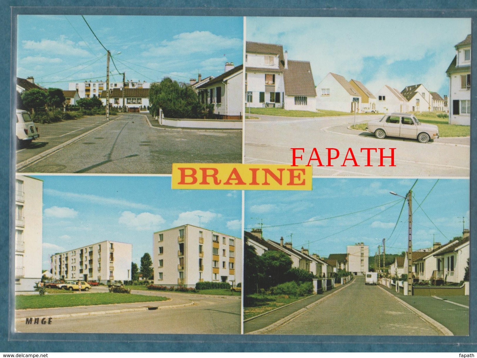 02-BRAINE-Multivues Les Nouvelles Cités-voiture-non écrite - 2 Scans - 10.5 X 15-MAGE - Autres & Non Classés