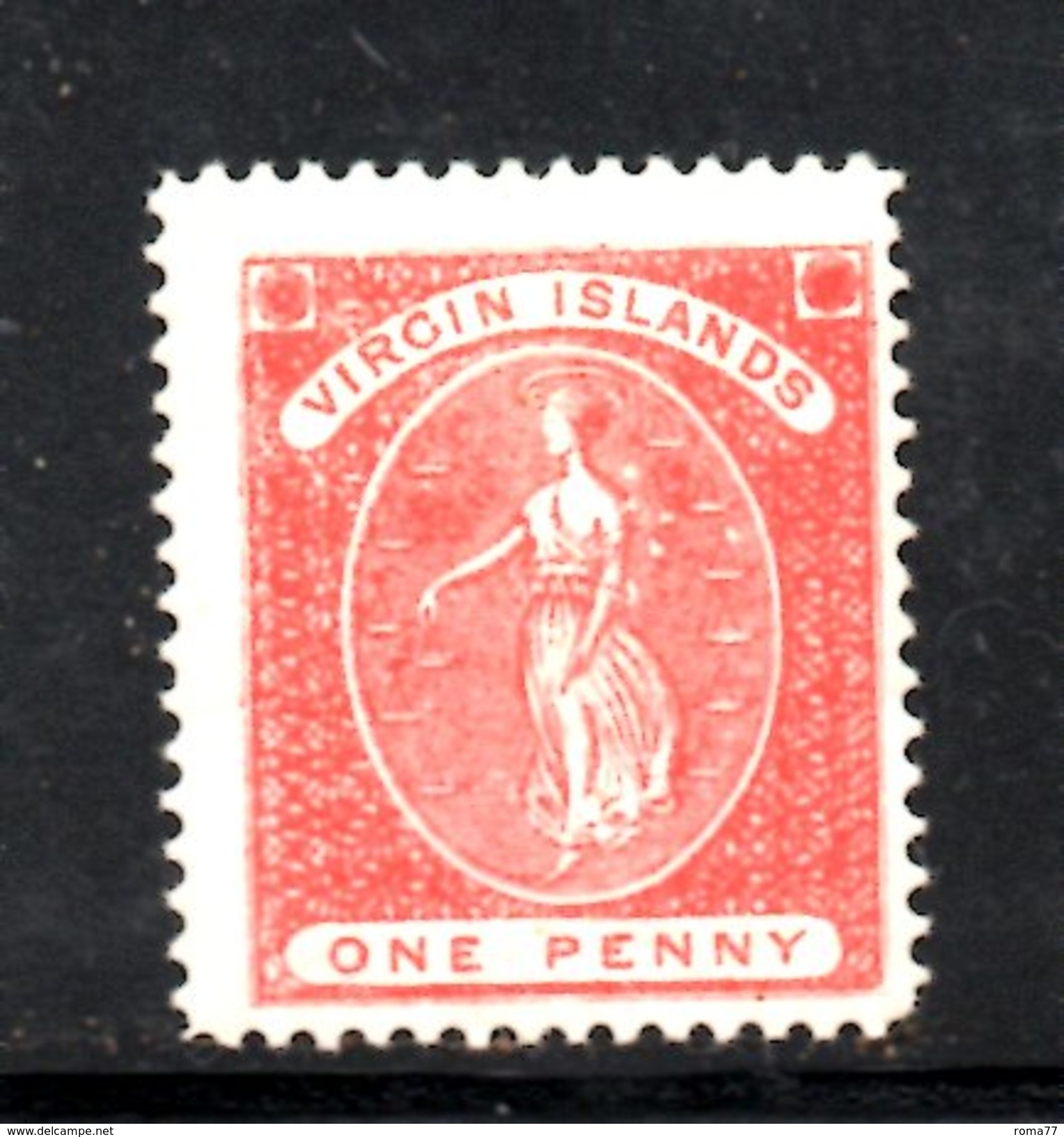 R1493 - BRITISH VIRGIN ISLANDS 1887, 1 Penny Wmk Crown On CA * - British Virgin Islands