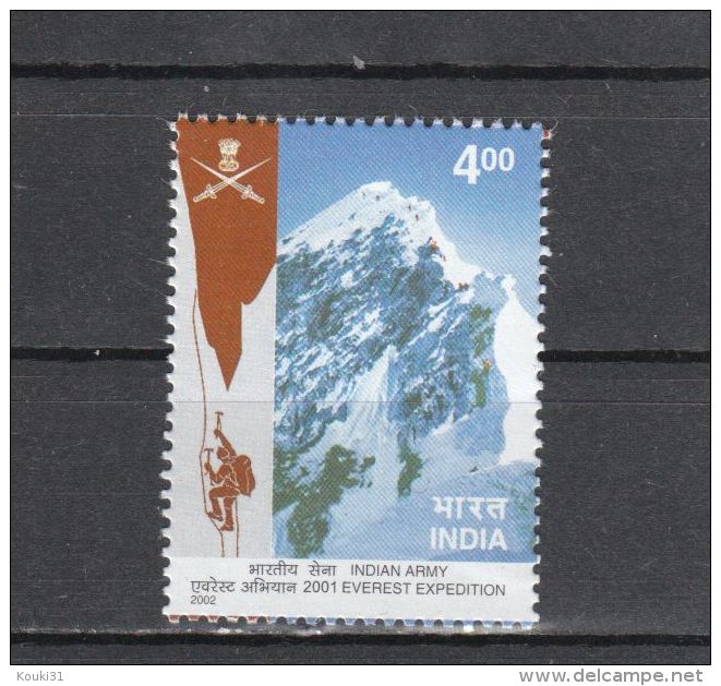 Inde YT 1635 ** : Ascension De L'Everest - 2002 - Unused Stamps