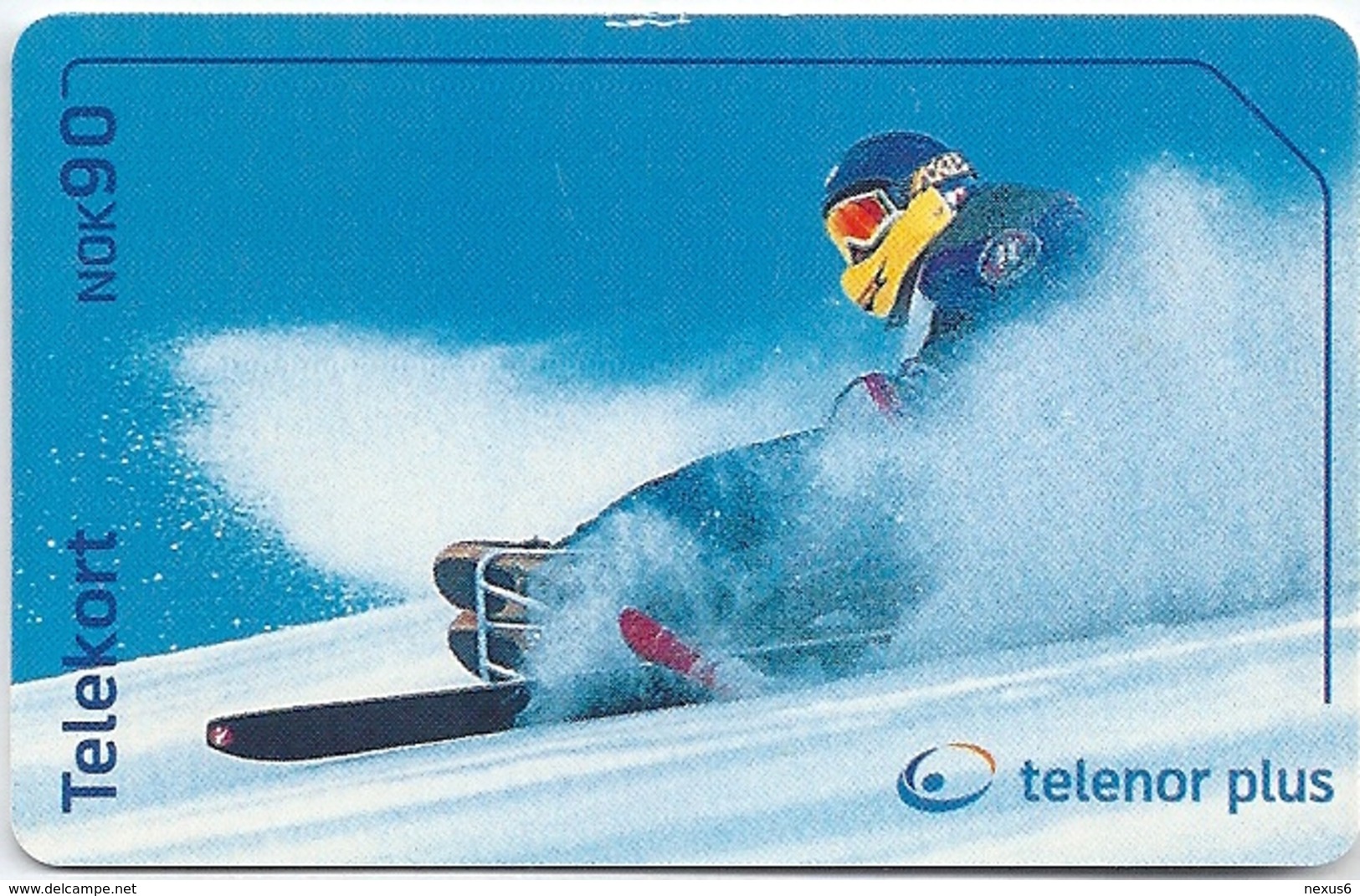 Norway - Telenor - Alpint Snow Ski - N-238A (Serial 23030 001D6), 03.2002, 20.000ex, Used - Norway