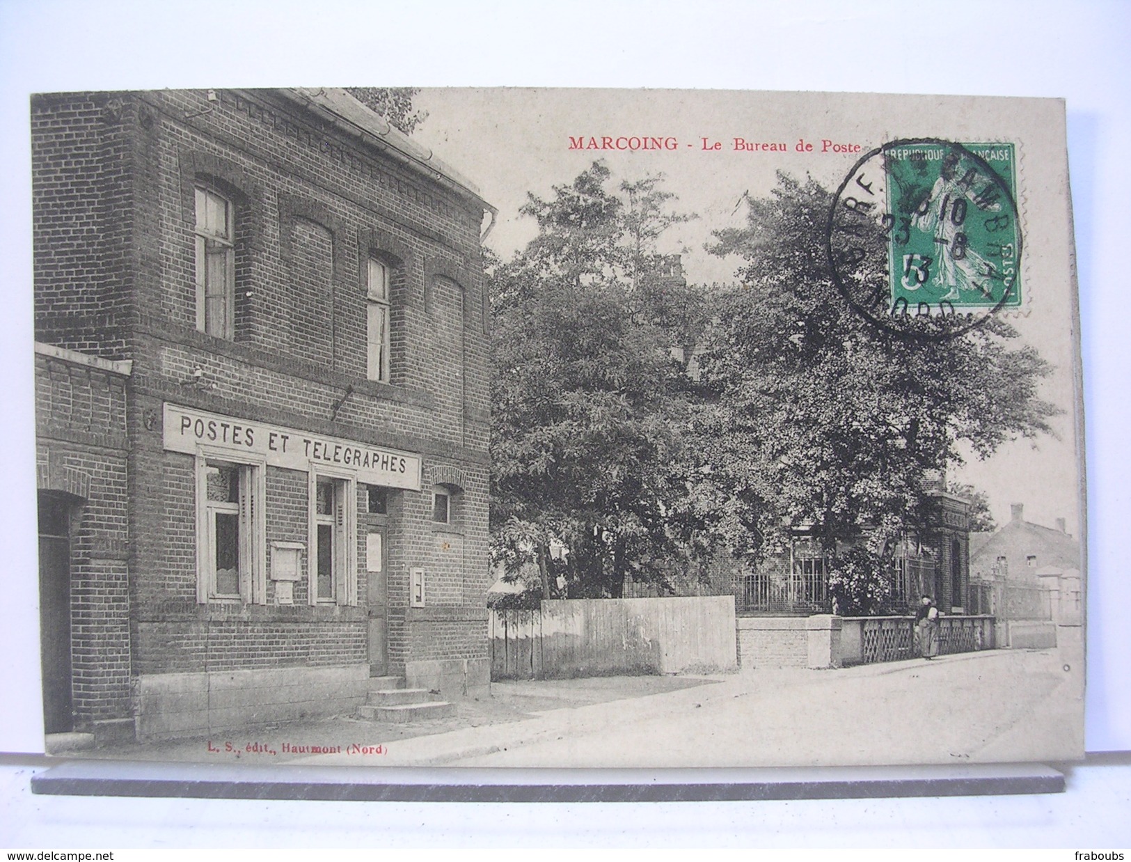 59 - MARCOING - LE BUREAU DE POSTE - 1913 - Marcoing