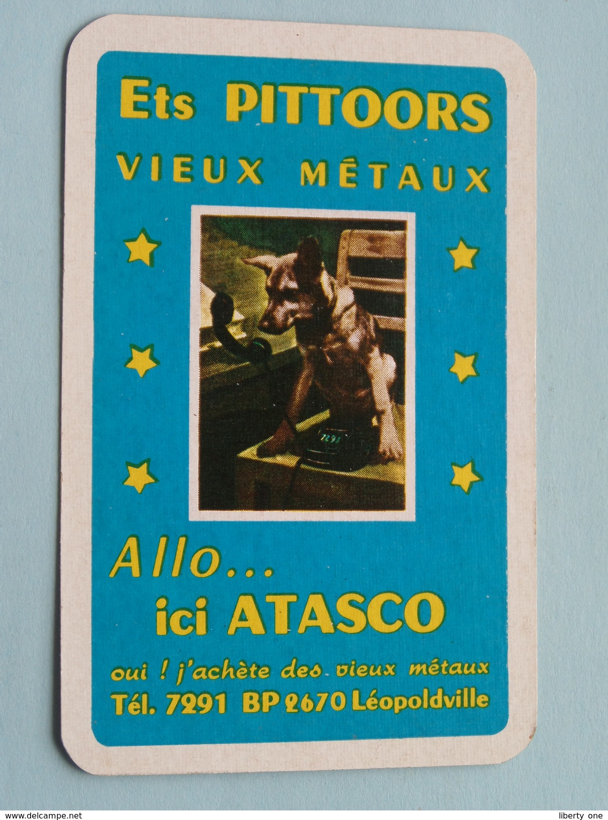 Ets. PITTOORS Vieux Métaux Allo... Ici ATASCO Léopoldville / JOKER ( Details - Zie Foto´s Voor En Achter ) !! - Cartes à Jouer Classiques