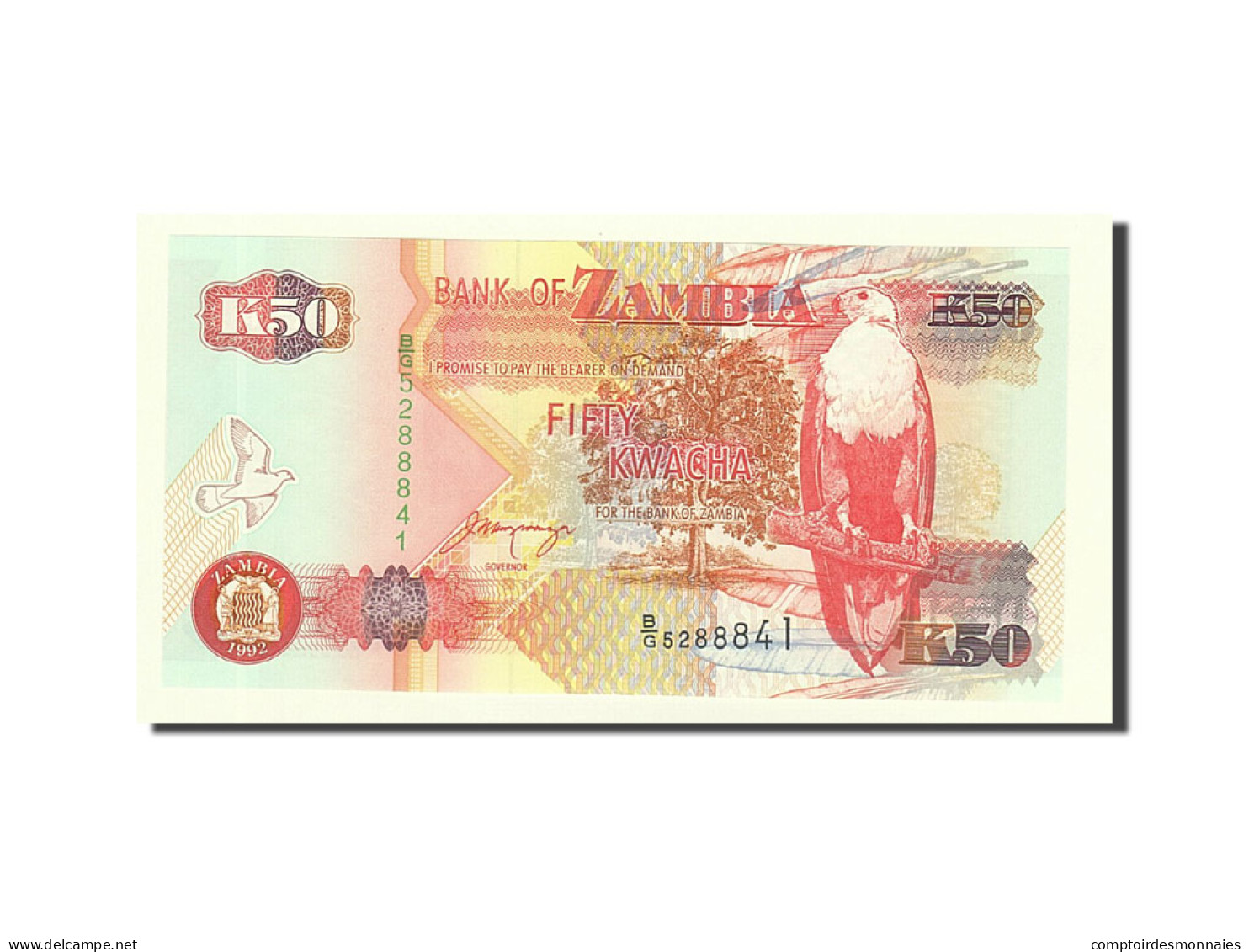 Billet, Zambie, 50 Kwacha, 1992, KM:37b, NEUF - Zambia