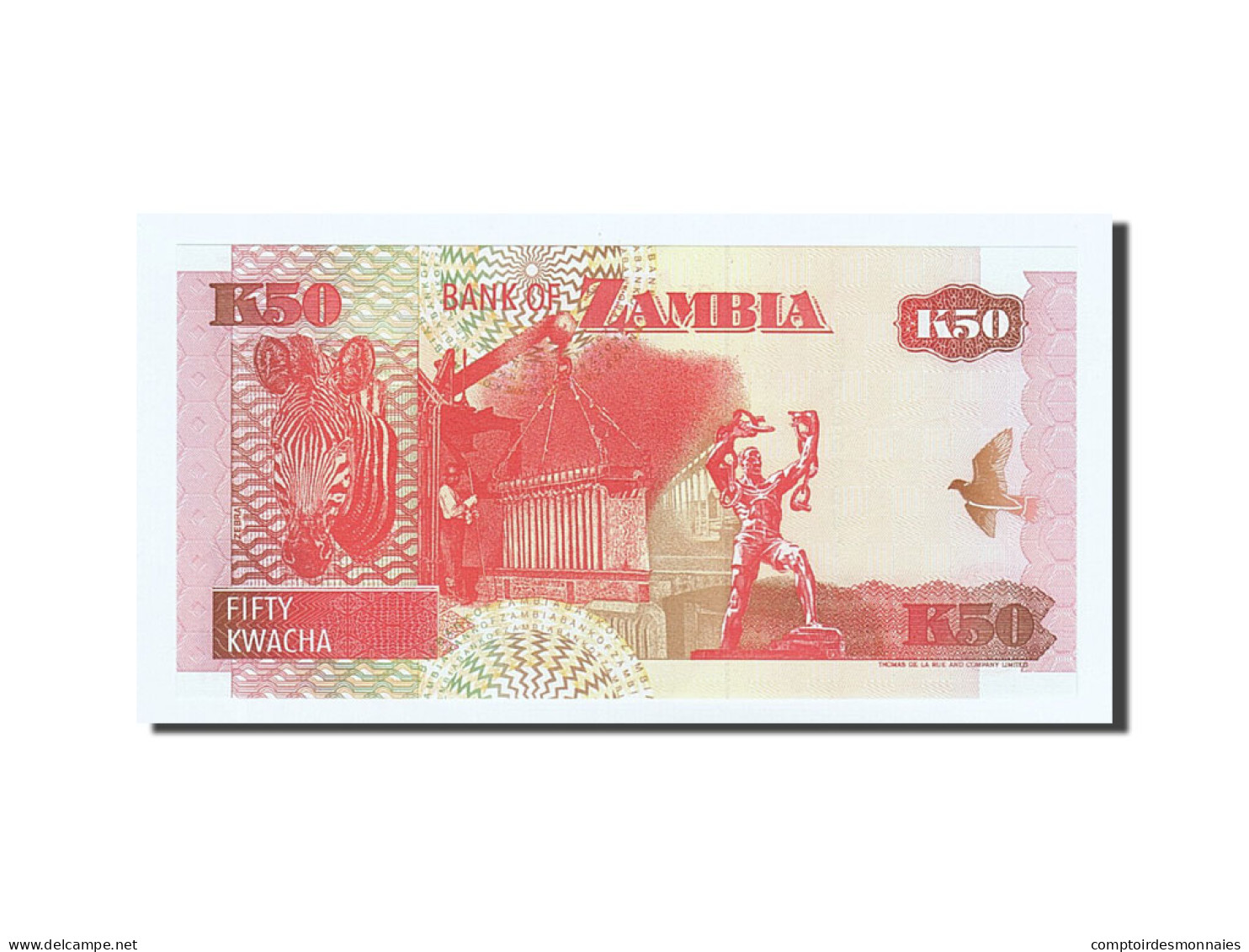 Billet, Zambie, 50 Kwacha, 1992, KM:37b, NEUF - Zambie