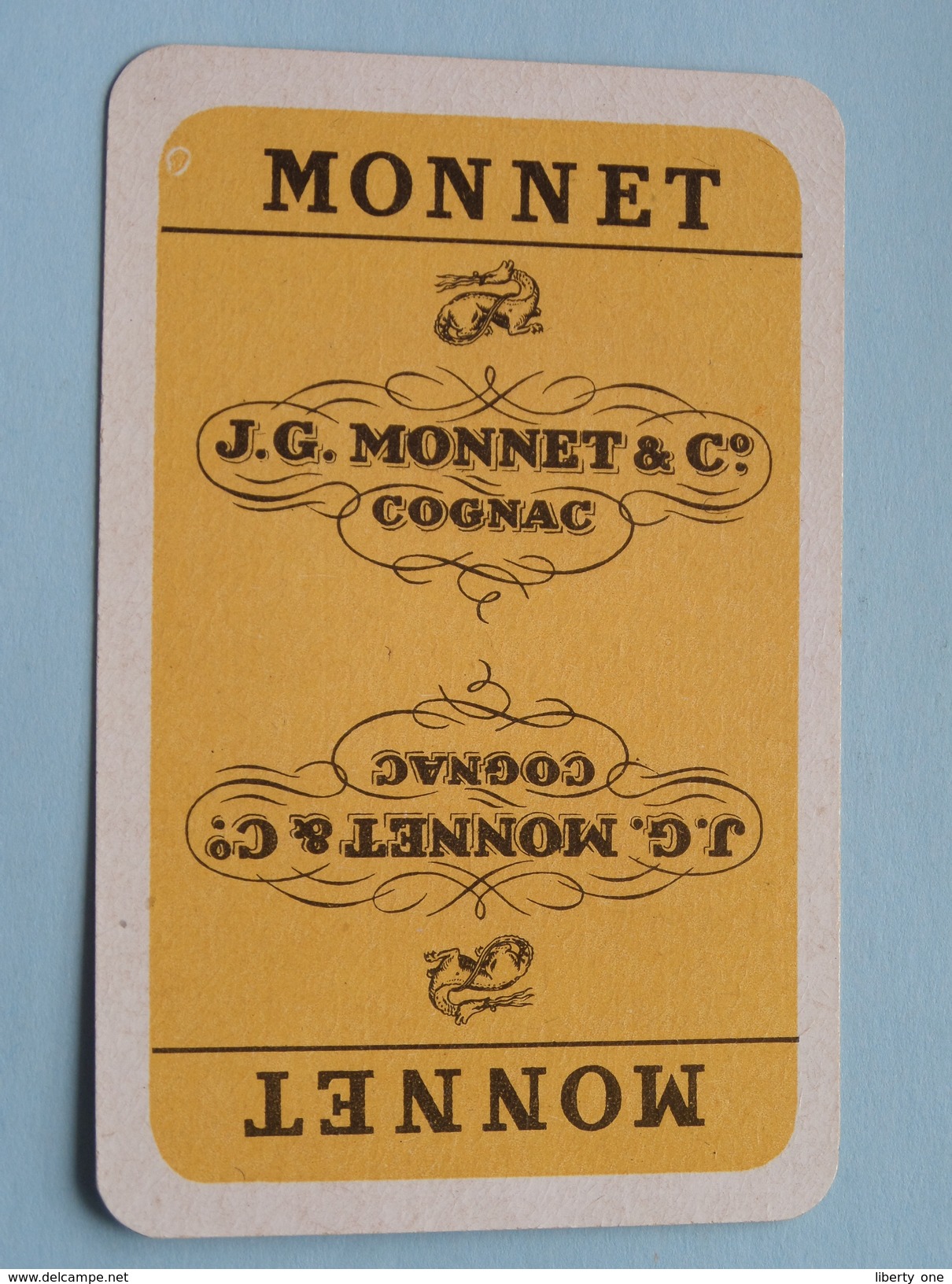 MONNET J.G. Monnet & C° COGNAC / JOKER ( Details - Zie Foto´s Voor En Achter ) !! - Cartes à Jouer Classiques