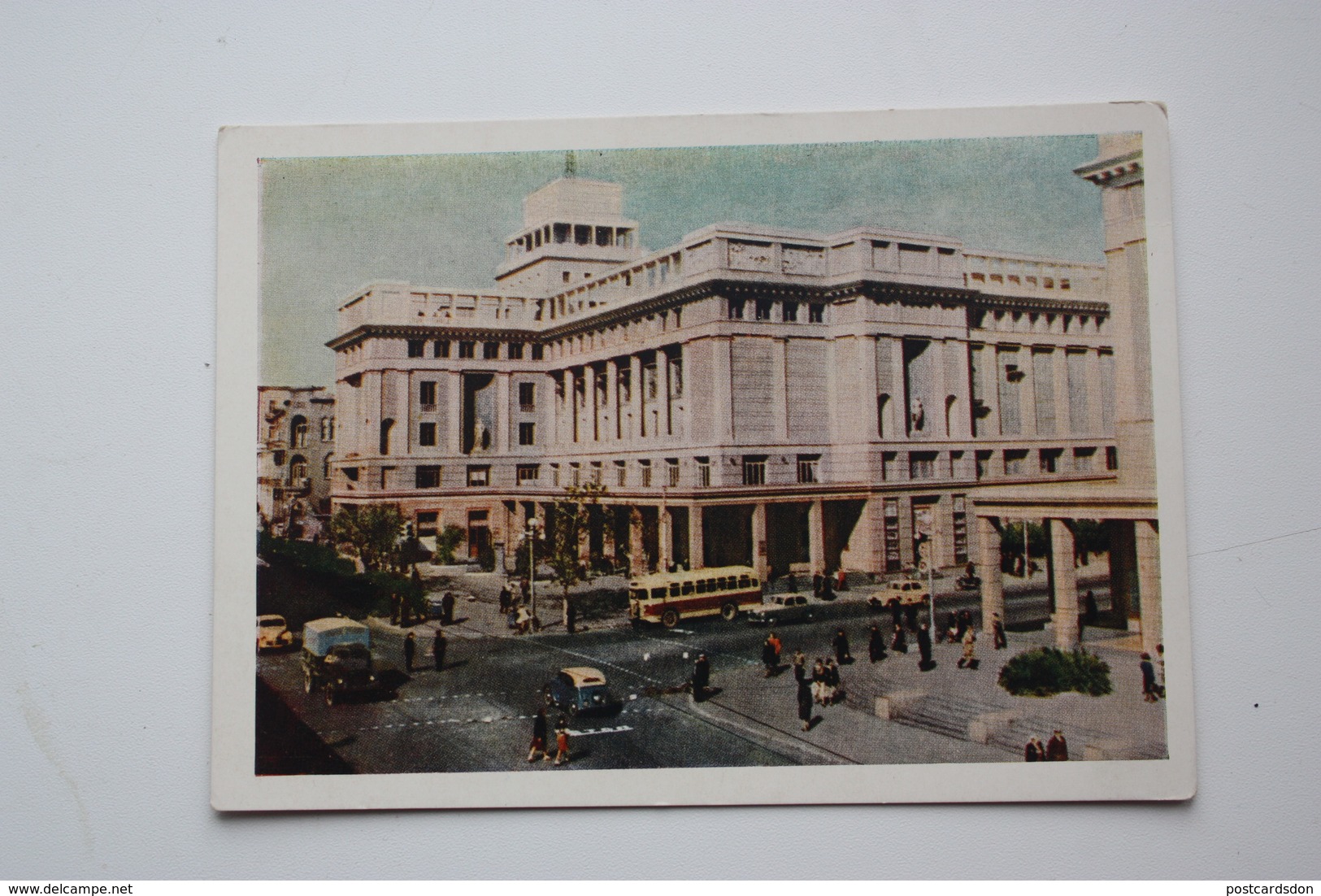 AZERBAIJAN  - Old Postcard - BAKU. Nizami Cinema. Stalin Style - 1954 - Azerbaigian