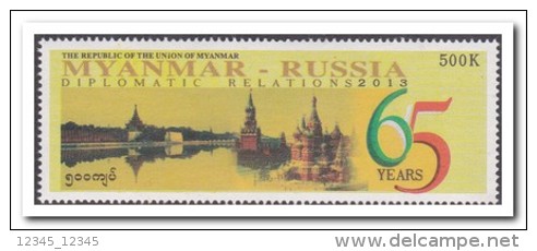 Myanmar 2013, Postfris MNH, DIPLOMATIC RELATIONS WITH RUSSIA - Myanmar (Birma 1948-...)