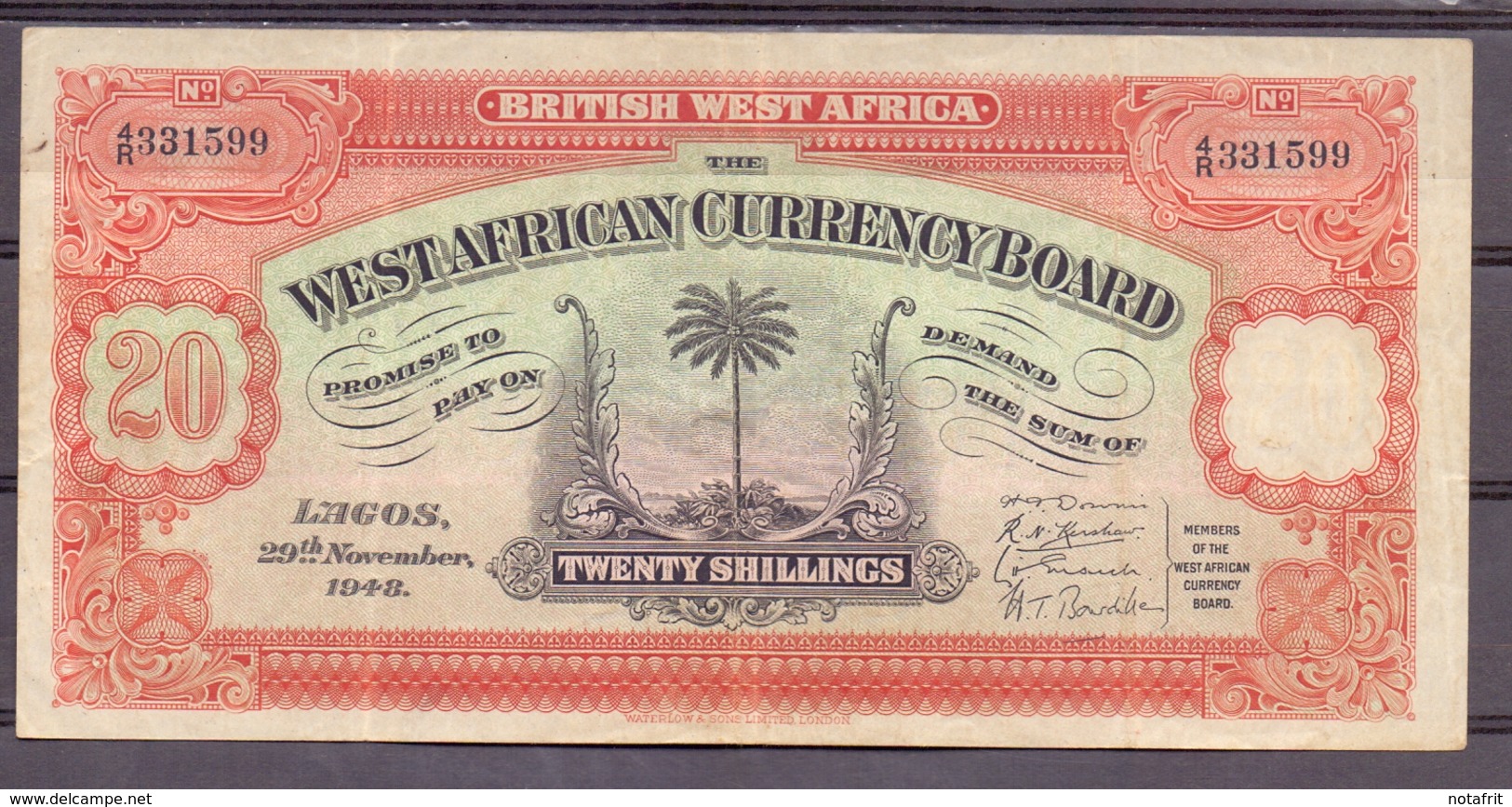 British West Africa   20 Shillings 1948  XF - Autres - Afrique