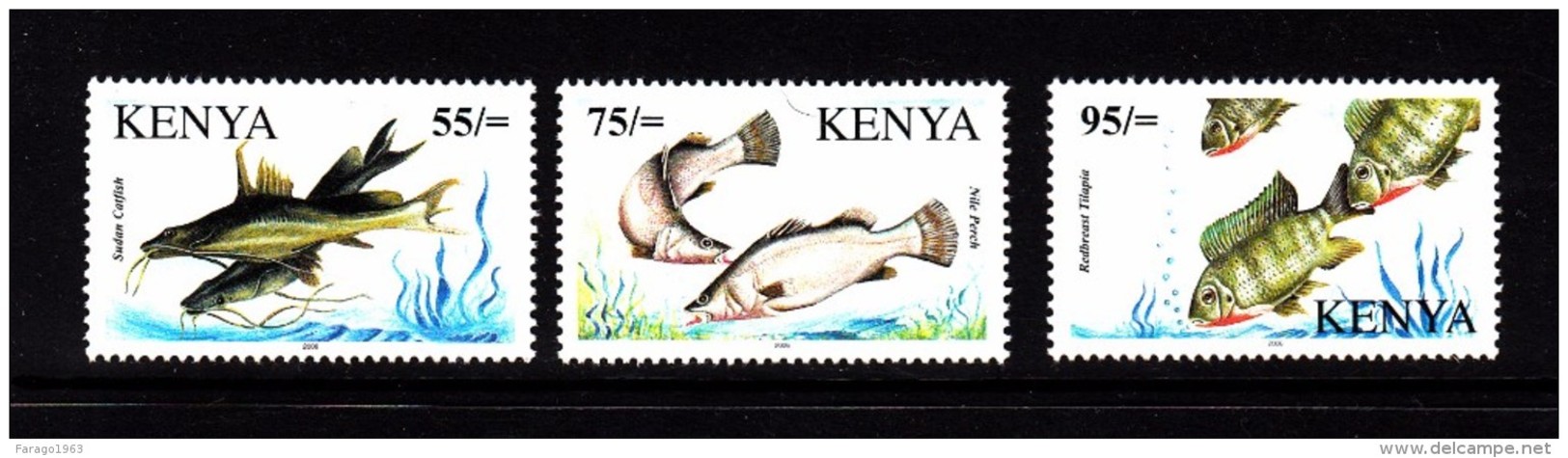 2006 Kenya Fish Of Lake Victoria SHORT SET No 25/-  3 Of 4 Stamps  RARE  Tipped In Linns March 2017 UNPRICED IN SCOTTS - Kenia (1963-...)