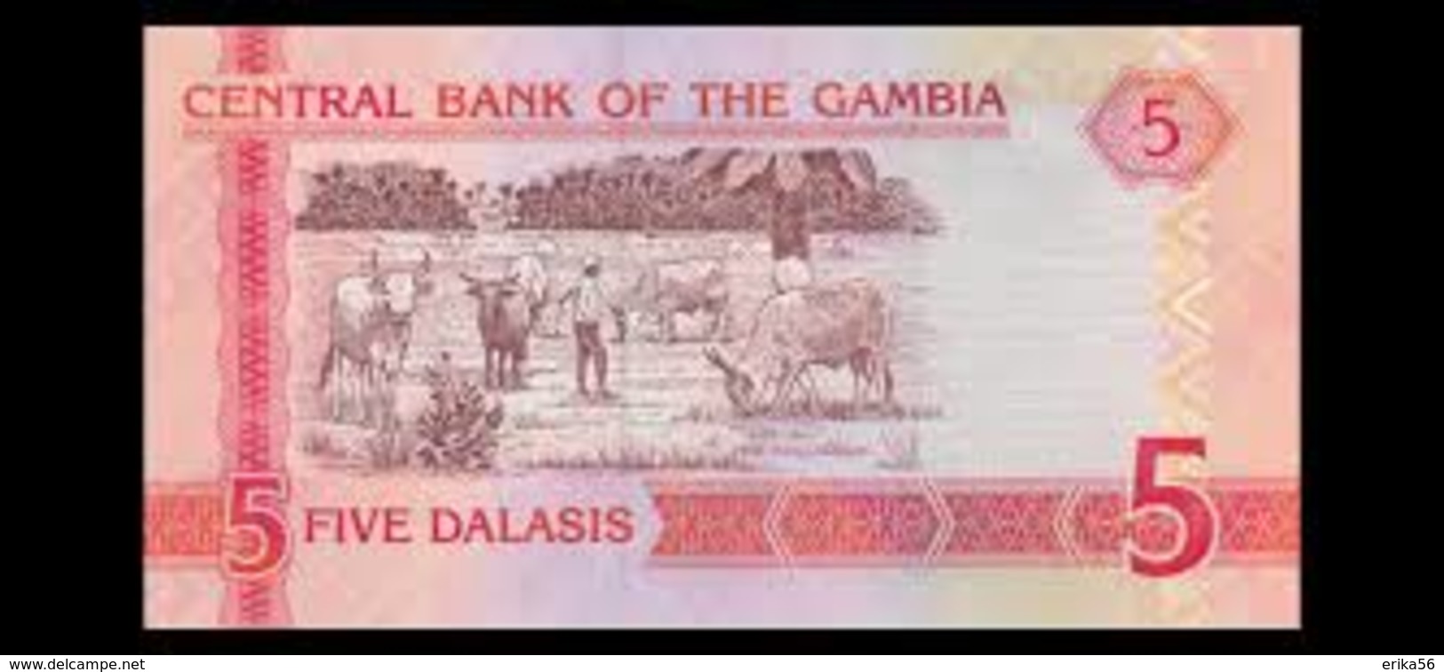 BILLET  GAMBIE 5 DALASIS - Gambia