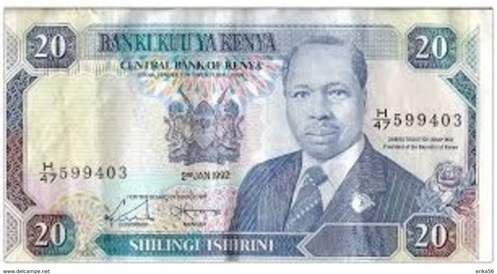 BILLET  KENYA 20 SHILLINGS - 1991 - Kenia