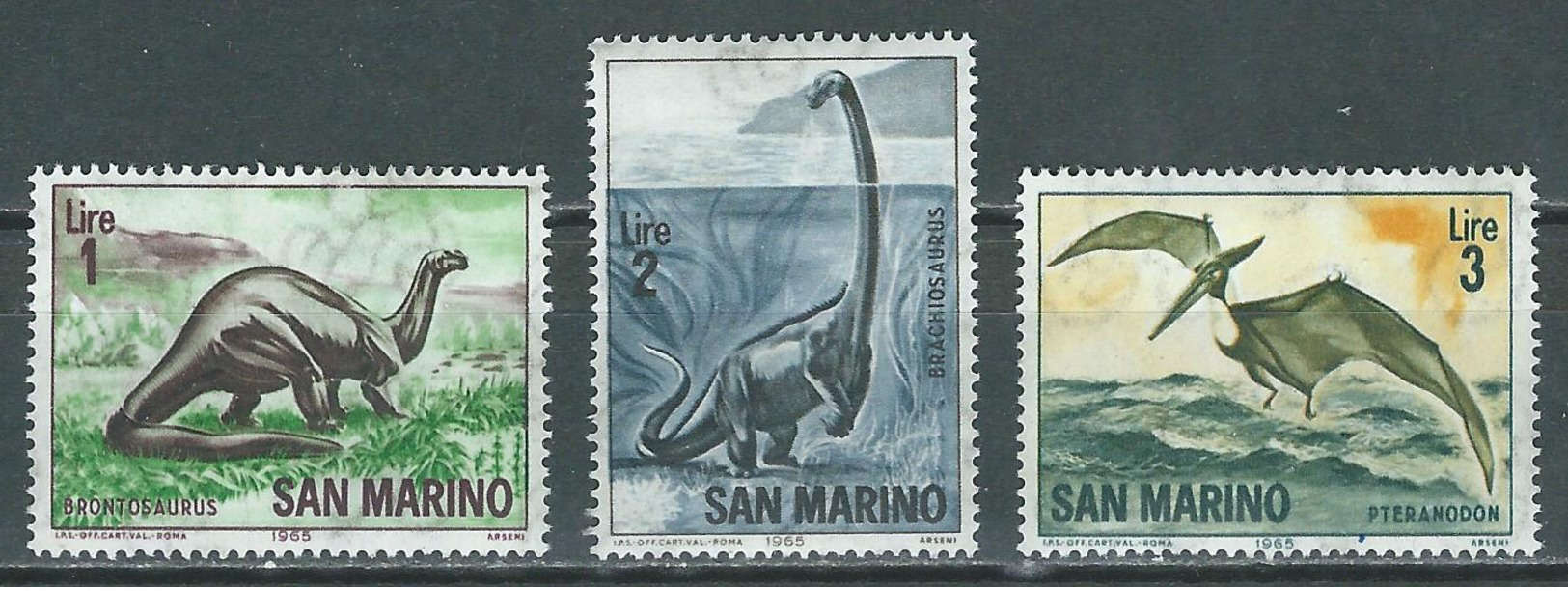 Saint-Marin YT N°645-646-647 Animaux Préhistoriques Neuf/charnière * - Unused Stamps