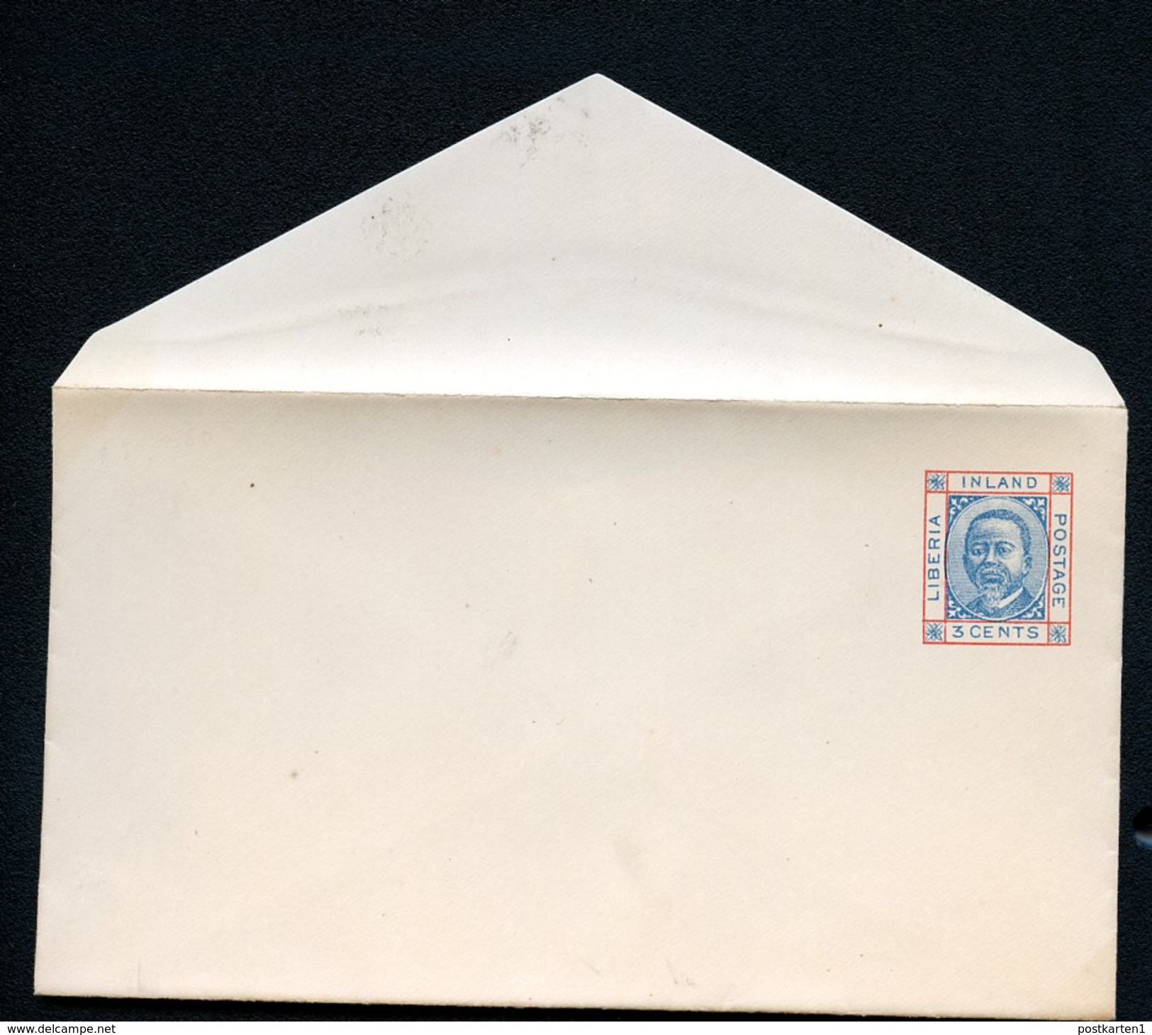 LIBERIA Postal Stationery Envelope President Johnson #B1 Mint Vf 1891 - Liberia
