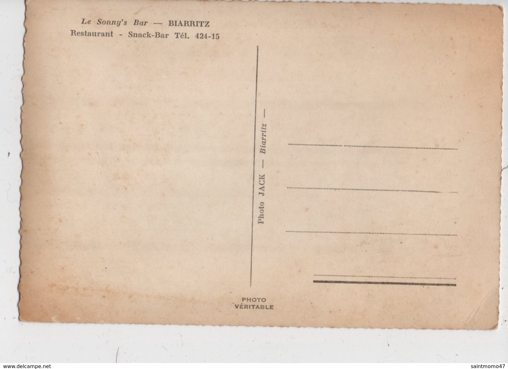 64 - BIARRITZ . LE " SONNY'S BAR " . RESTAURANT . SNACK-BAR - Réf. N°1151 - - Biarritz