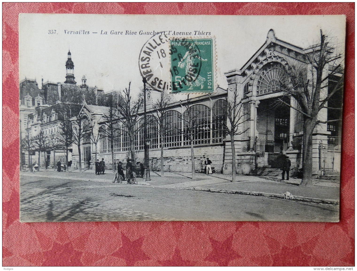 Dep 78 , Cpa  VERSAILLES  , 357 , La Gare Rive Gauche Et L'Avenue Thiers (019) - Versailles