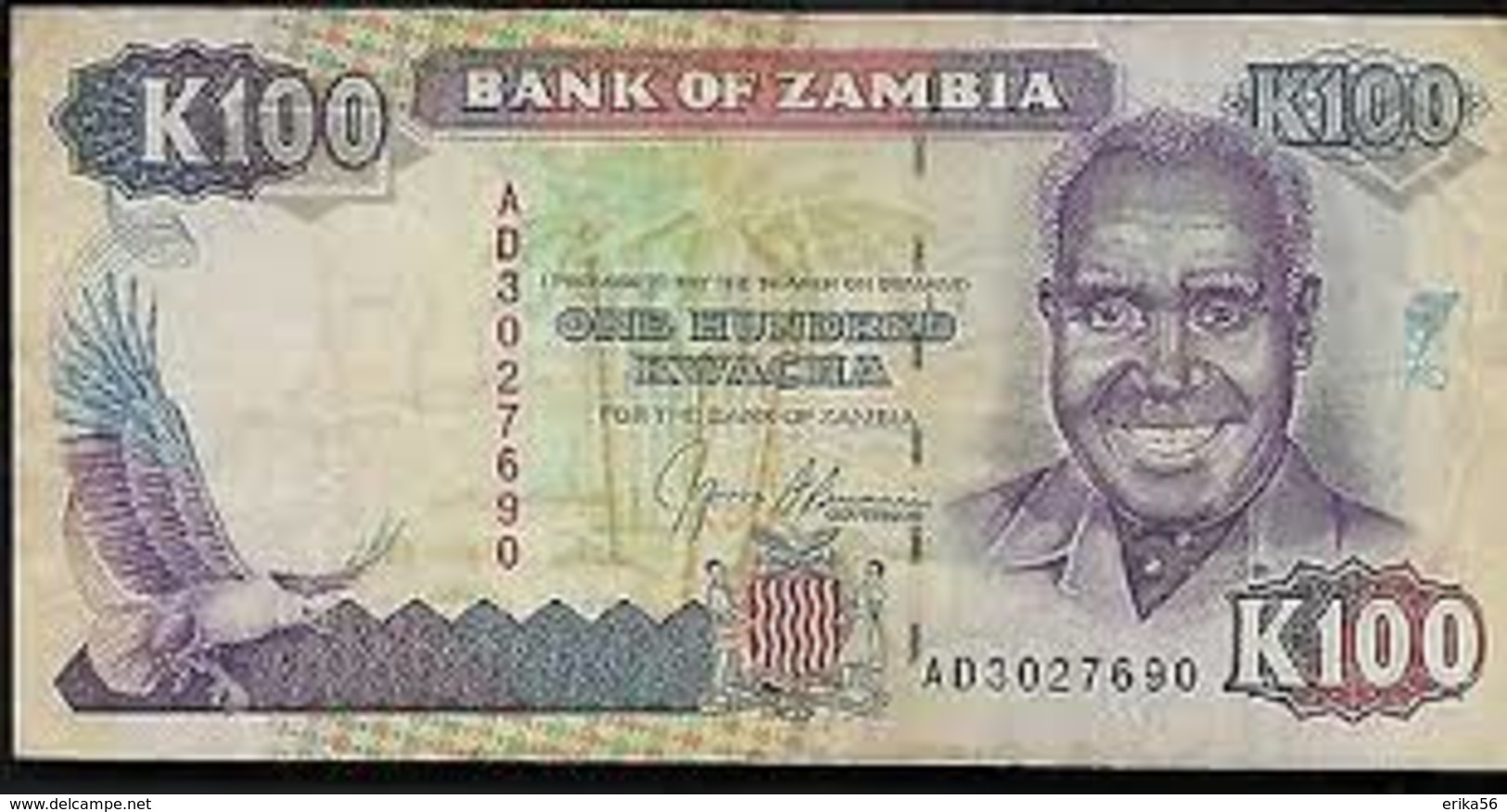 Billet  ZAMBIE 100 KWACHA - Zambia