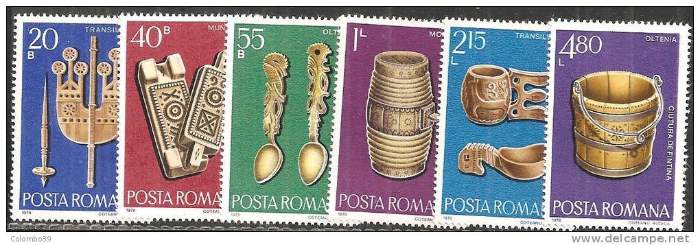 Romania 1978 Nuovo** - Mi.3517/22  Yv.3109/14 - Nuovi