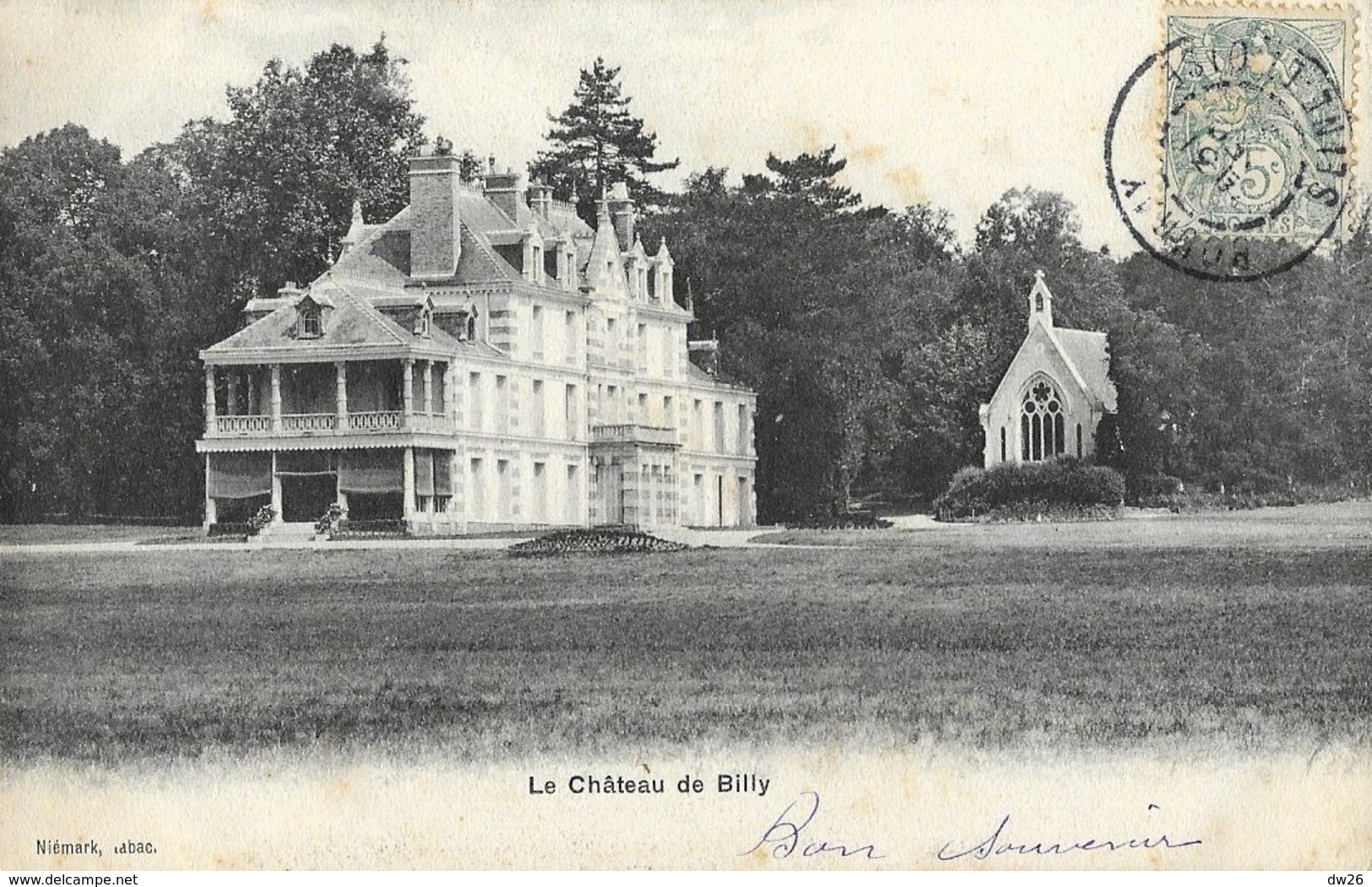 Château De Billy (Seine-et-Oise) - St Saint-Vrain - Chapelle Dans Le Parc - Carte Berger (Neimark, Tabac) - Autres & Non Classés