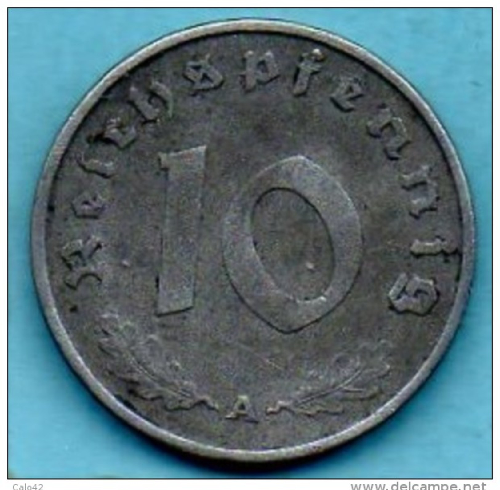 R7/ GERMANY  3° REICH   10  REICHS PFENNIG  1943 A - 10 Reichspfennig