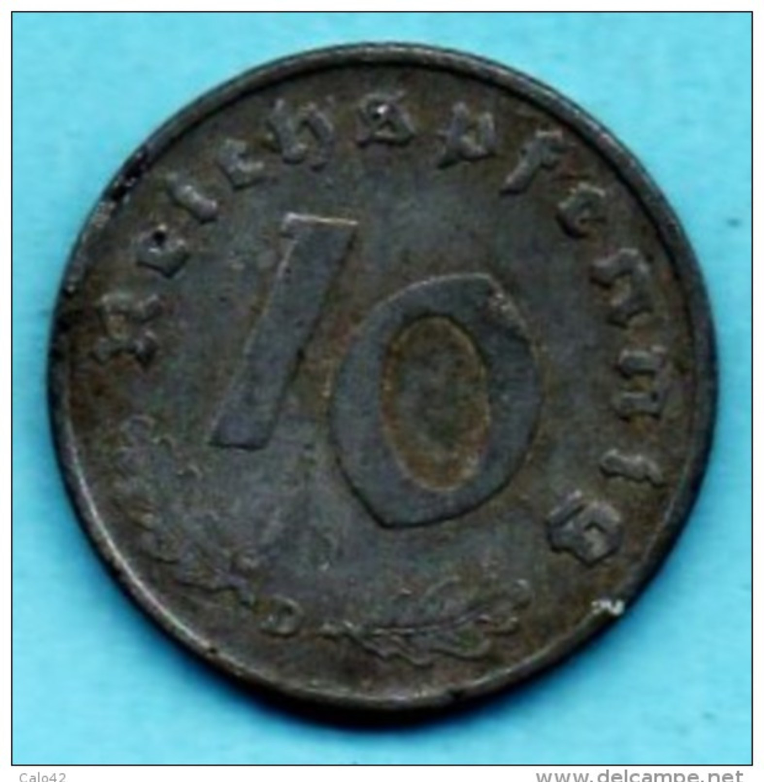 R7/ GERMANY  3° REICH   10  REICHS PFENNIG  1941 D - 10 Reichspfennig