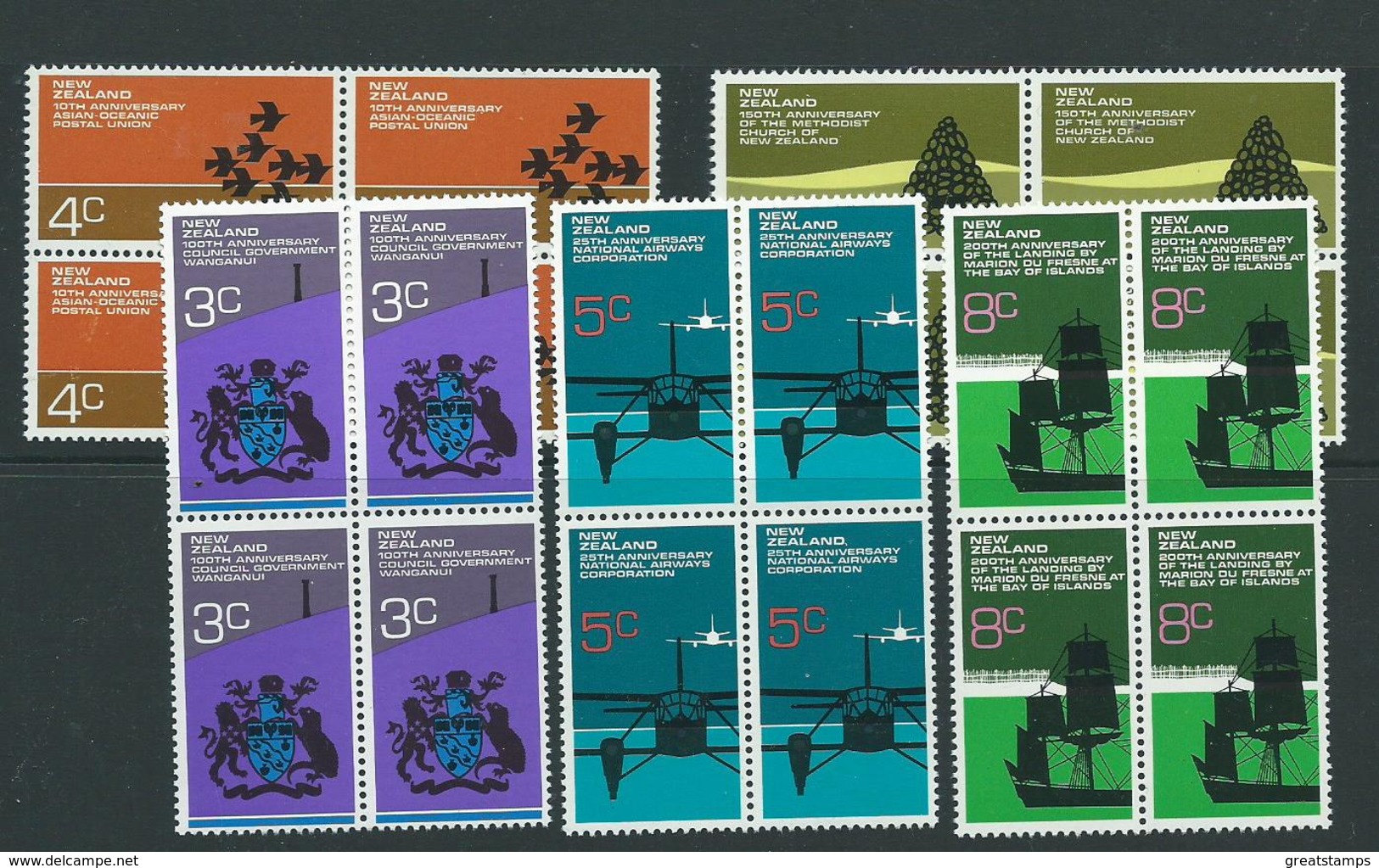 New Zealand Blocks Mnh Anniversaries  Set Sg972 - Blocks & Sheetlets