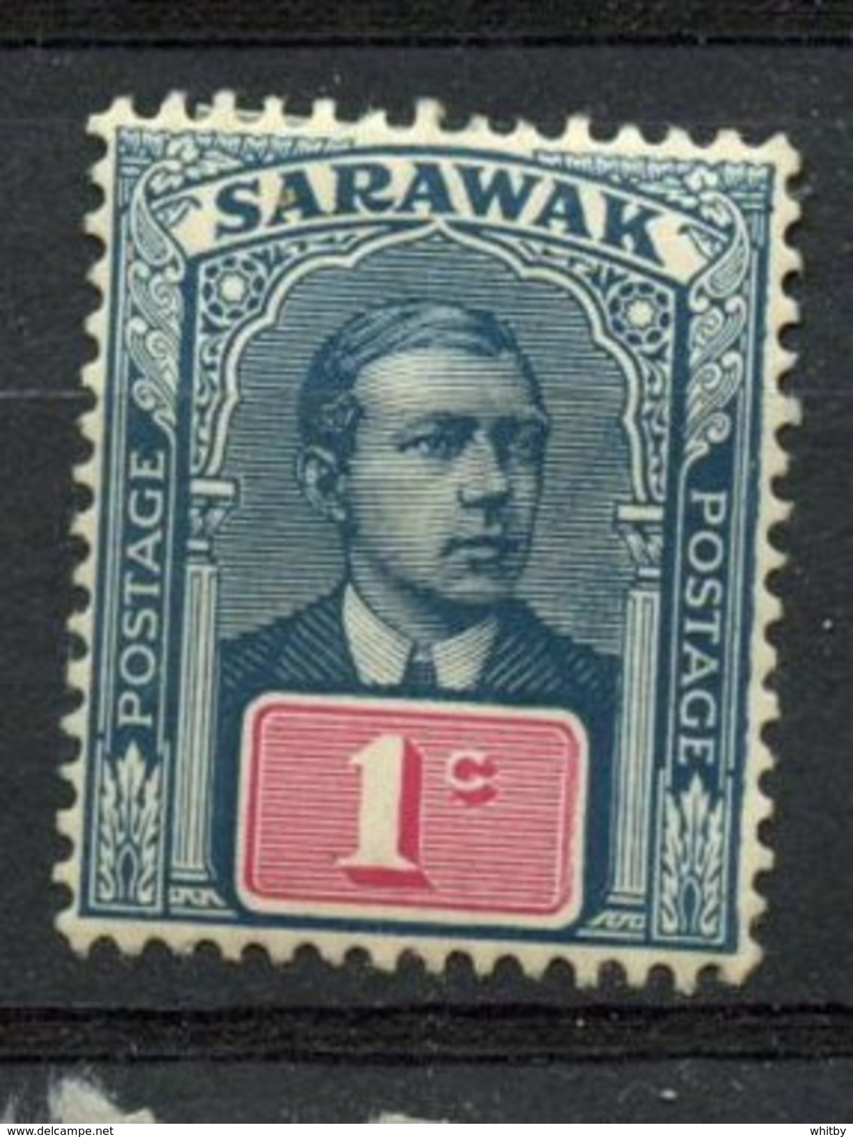 Sarawak 1918 1c Sir Charles Brooke Issue #50  MH - Sarawak (...-1963)