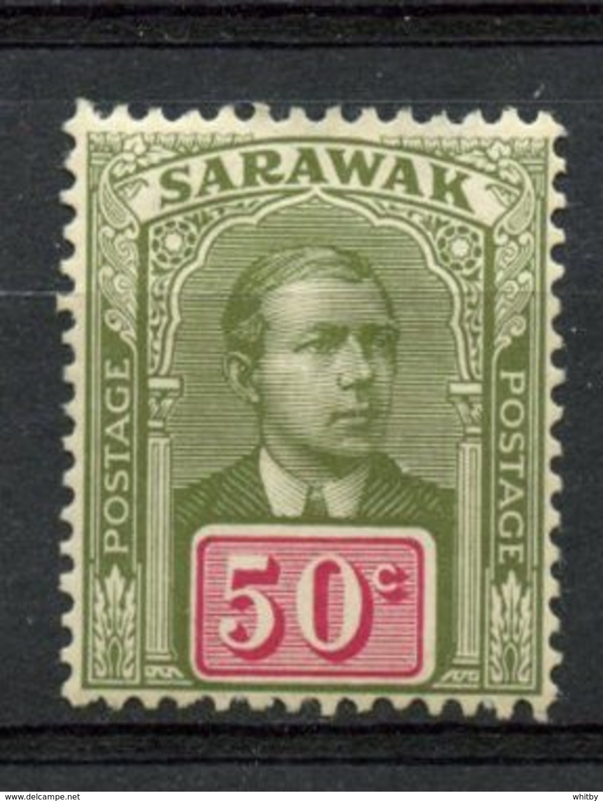 Sarawak 1918 50c Sir Charles Brooke Issue #69  MH - Sarawak (...-1963)