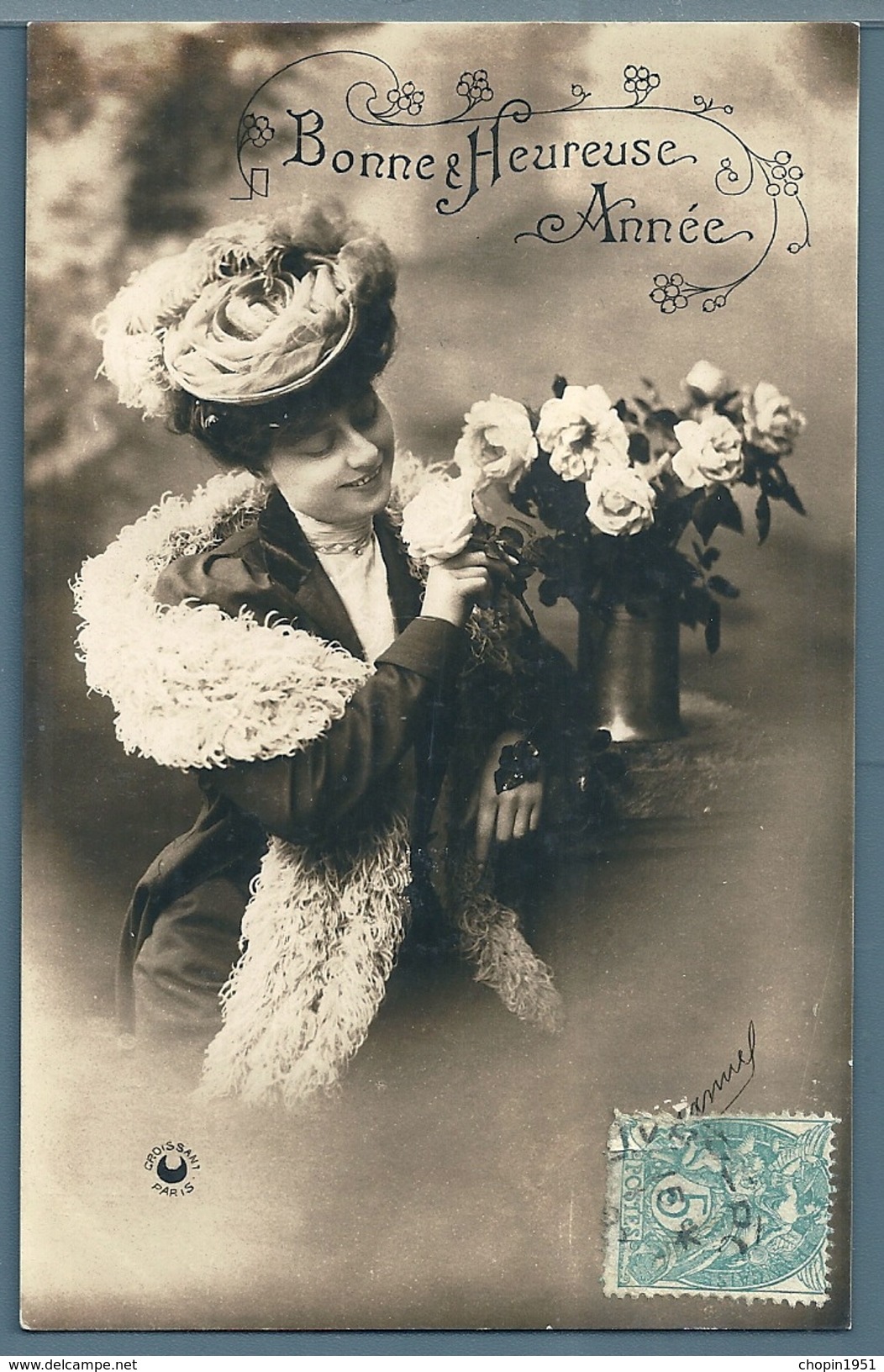 CPA - JEUNE FEMME - BONNE ANNÉE - Femmes