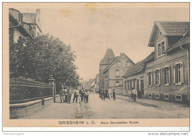 ALLEMAGNE ))  GRIESHEIM B DARMSTADT   NEUE DARMSTADTER STRASSE - Griesheim