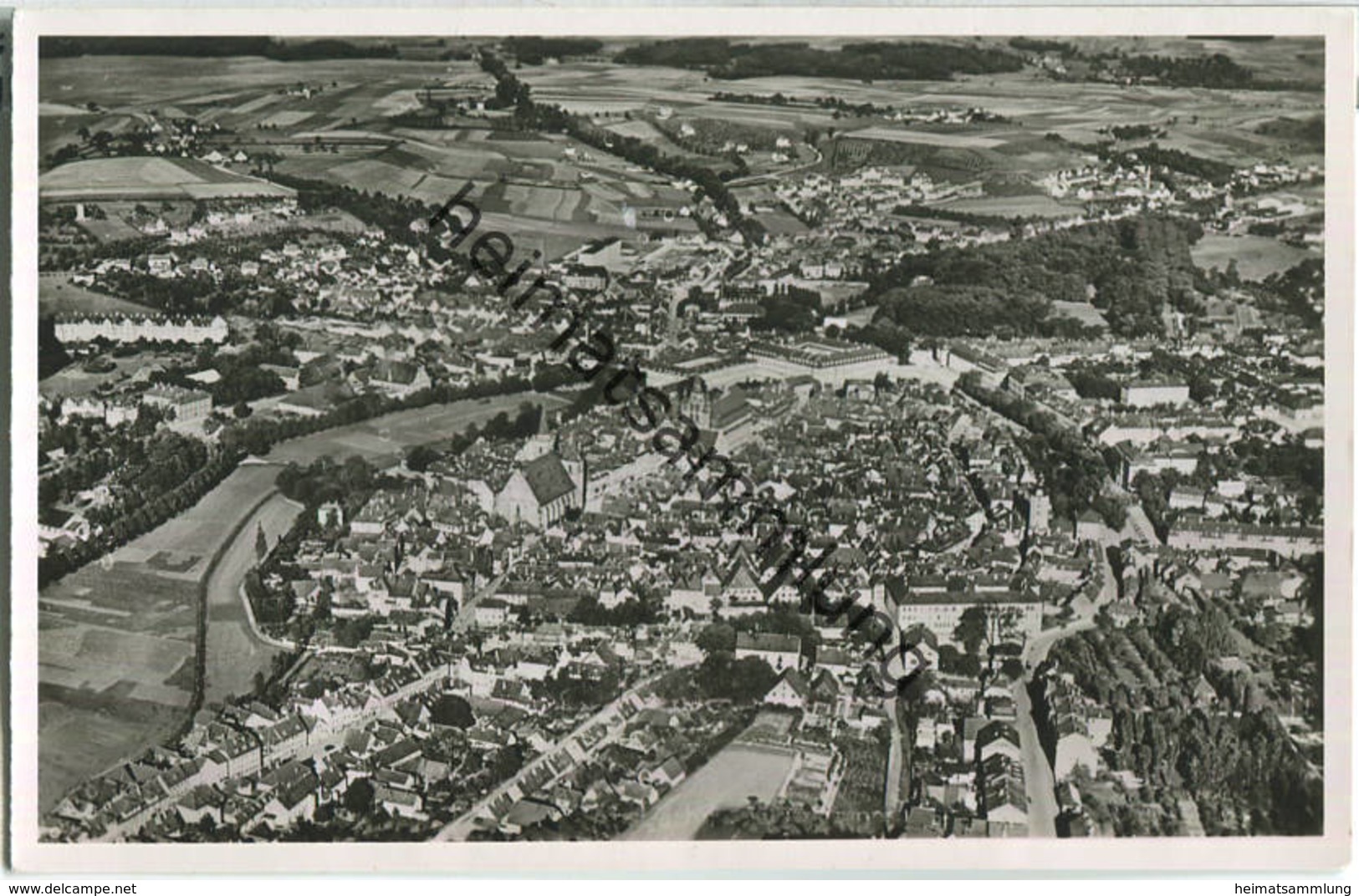 Ansbach - Fliegeraufnahme - Foto-Ansichtskarte - Ansbach