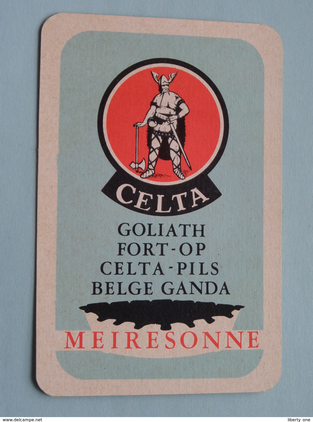 CELTA Goliath Port-Op Celta - Pils Belge Ganda MEIRESONNE / JOKER ( Details - Zie Foto´s Voor En Achter ) !! - Barajas De Naipe