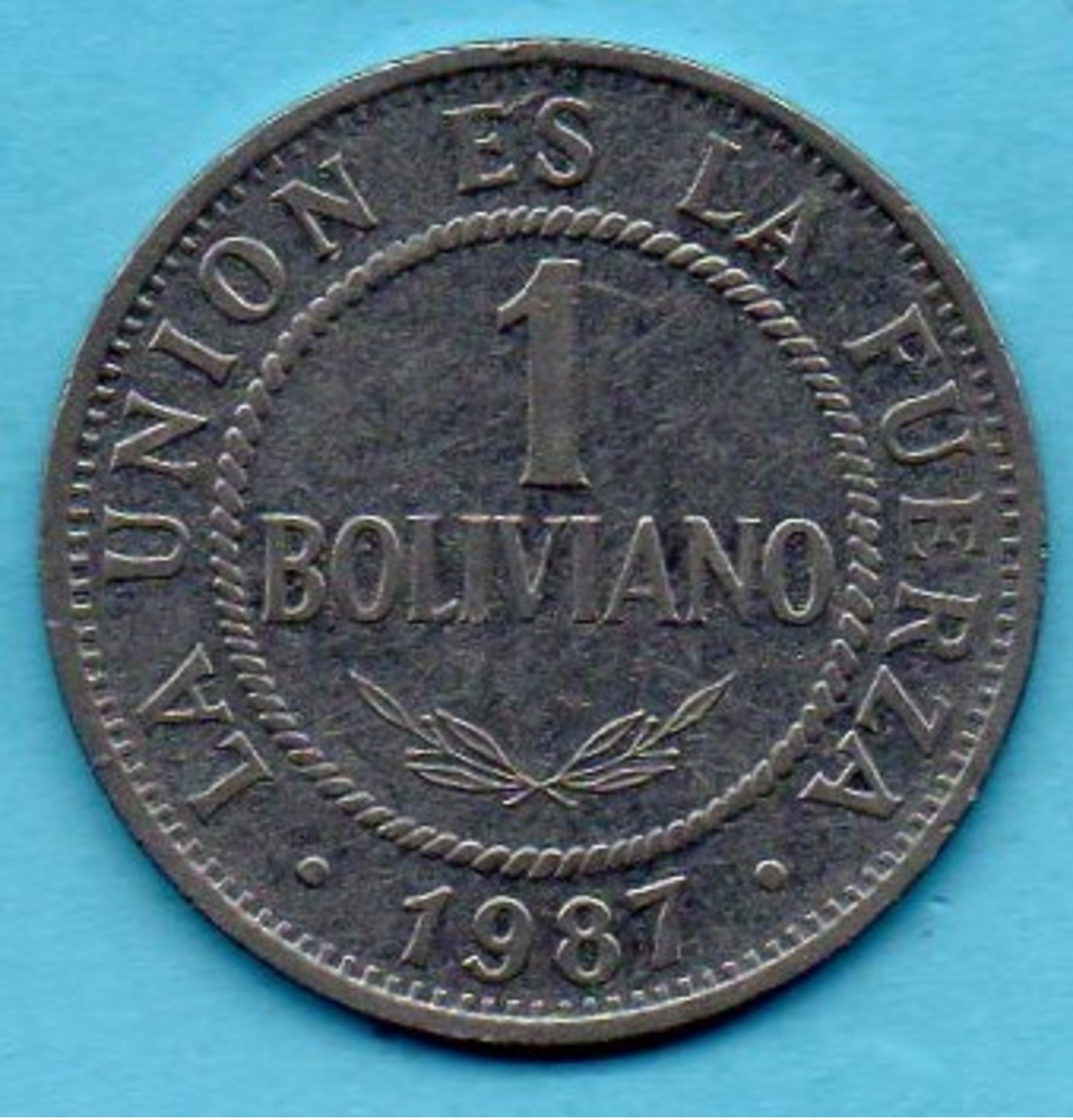 R240/ BOLIVIA / BOLIVIE  1  Boliviano 1987 - Bolivie