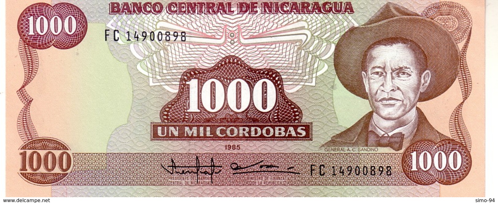 Nicaragua P.156 1000 Cordobas 1985 Unc - Nicaragua