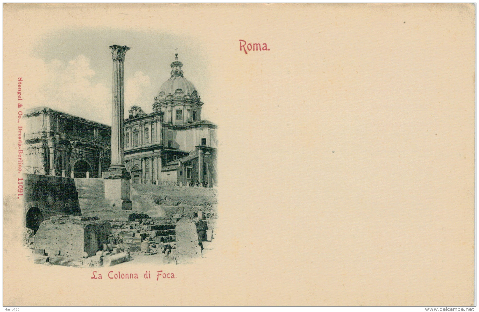 (C.P. PICCOLA)   ROMA   LA  COLONNA  DI  FOCA              2 SCAN  (NUOVA) - Other Monuments & Buildings