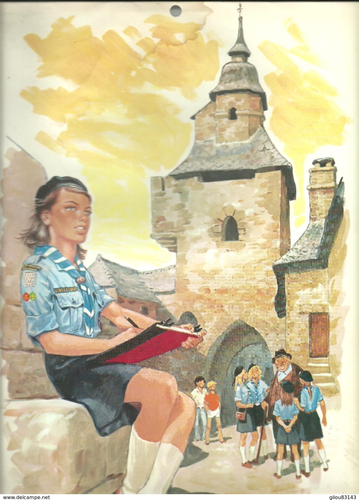 Calendrier, Guides Et Scouts D Europe, 1979, Par P. Joubert    (etat Voir Photos)   Dim: 31.5 X 23.5. - Grand Format : 1971-80