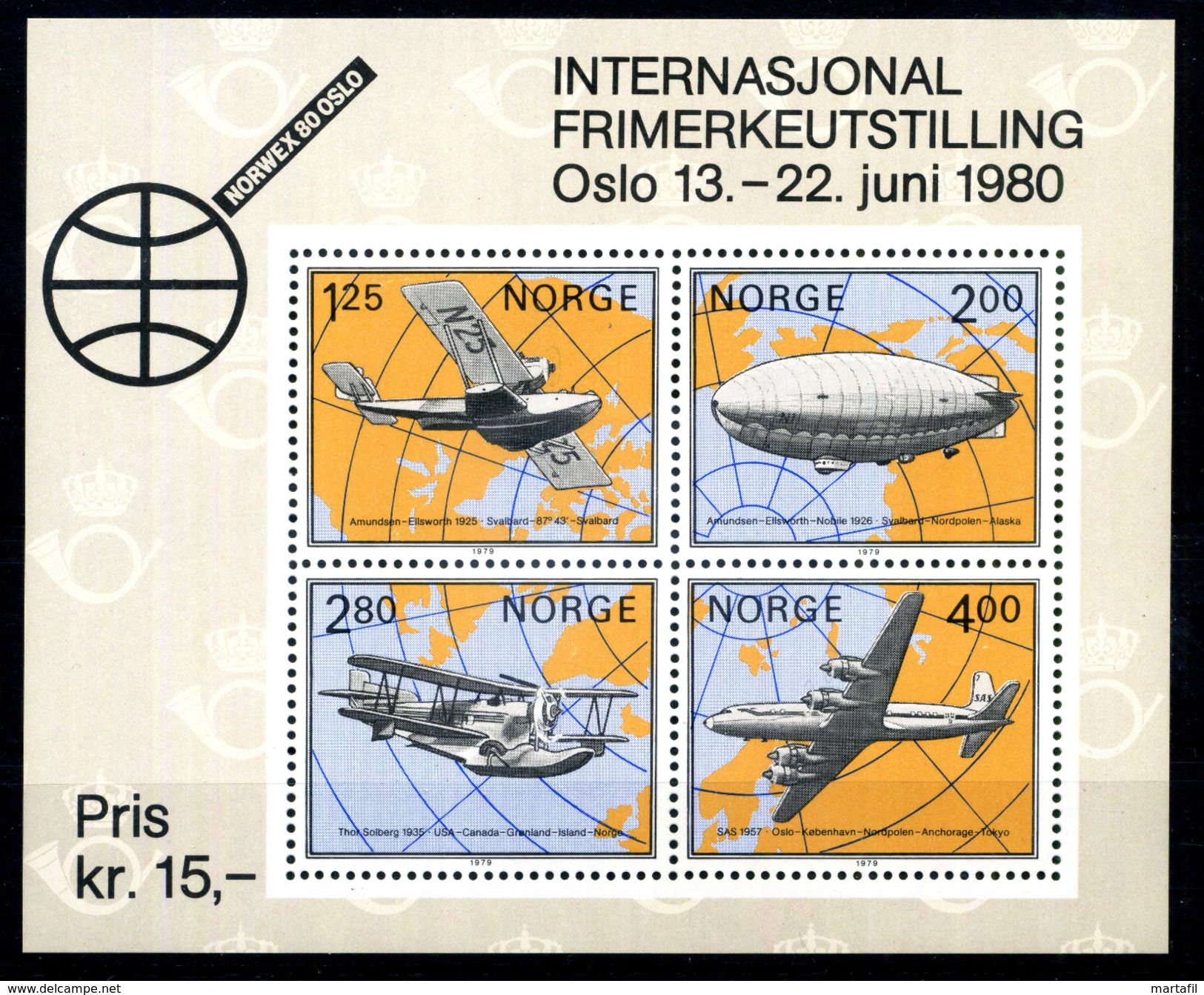 1979 NORVEGIA BF3 MNH ** - Blocchi & Foglietti